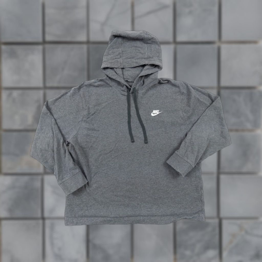 Nike Nike Hoodie Adult Large Gray Pullover Jersey Sweatshirt Swoosh Outdoor Mens Size US L / EU 52-54 / 3 - 1 Thumbnail