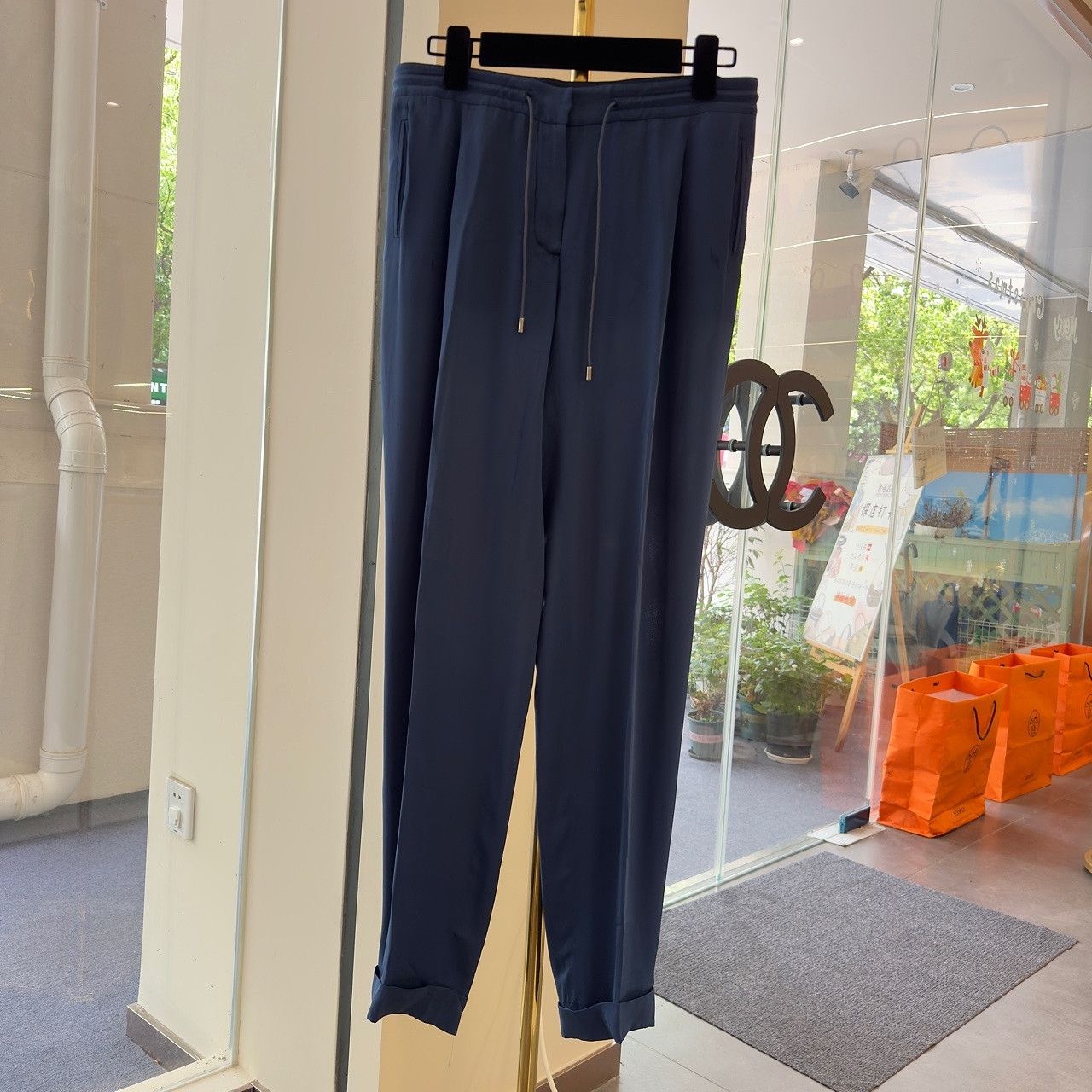Loro Piana Loro Piana Silk Blend Drawstring Pants Size 42 Size 28" / US 6 / IT 42 - 1 Thumbnail