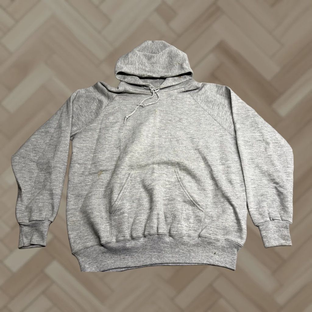 Vintage Vintage Bassett Walker Hoodie Sweatshirt XL Gray Raglan 90s Pullover Mens Hoodie Size US XL / EU 56 / 4 - 1 Thumbnail