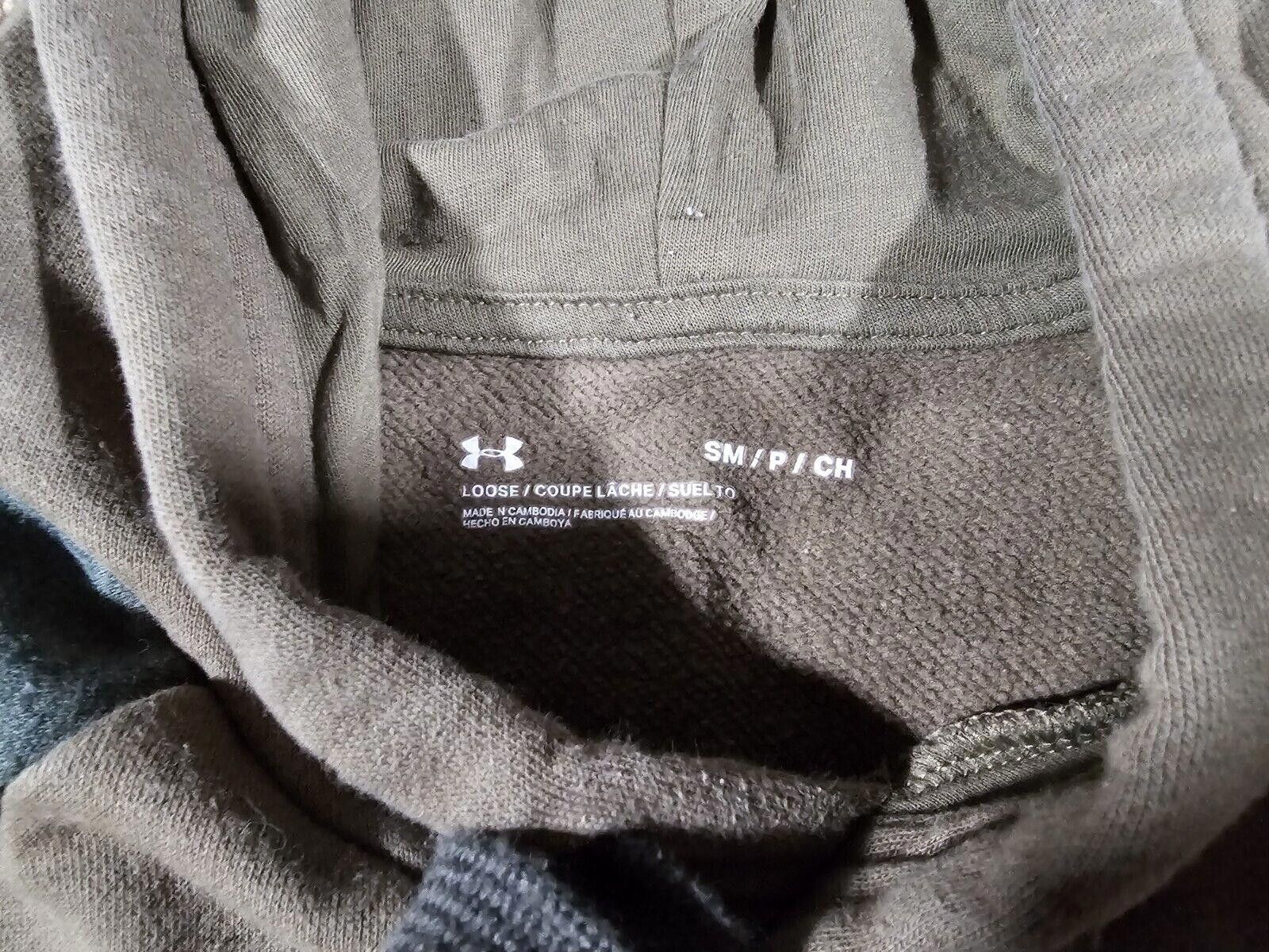 Under Armour Under Armour Adult SM Olive Drab Brown Green Hoodie Logo Gym Size US S / EU 44-46 / 1 - 3 Thumbnail
