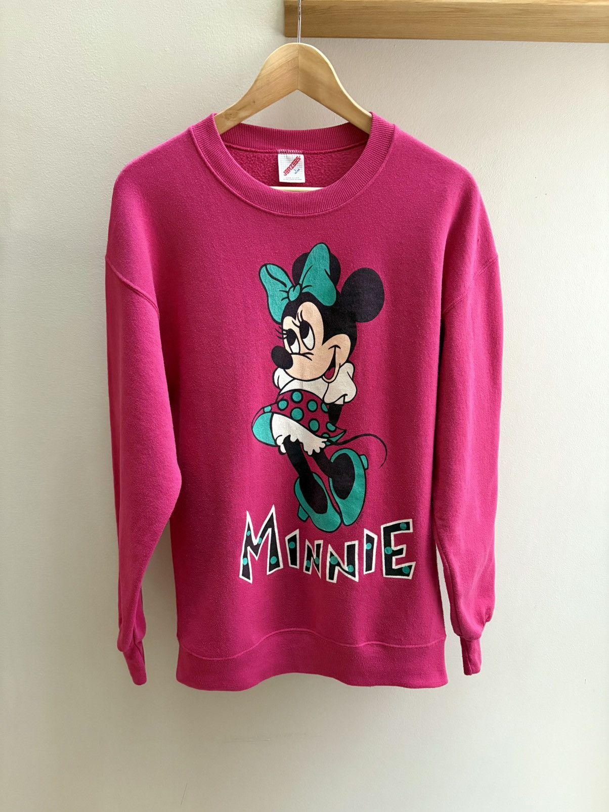 Disney Minnie Mouse VTG early 90s pink Disney Jerzees crewneck M/L Size M / US 6-8 / IT 42-44 - 1 Thumbnail