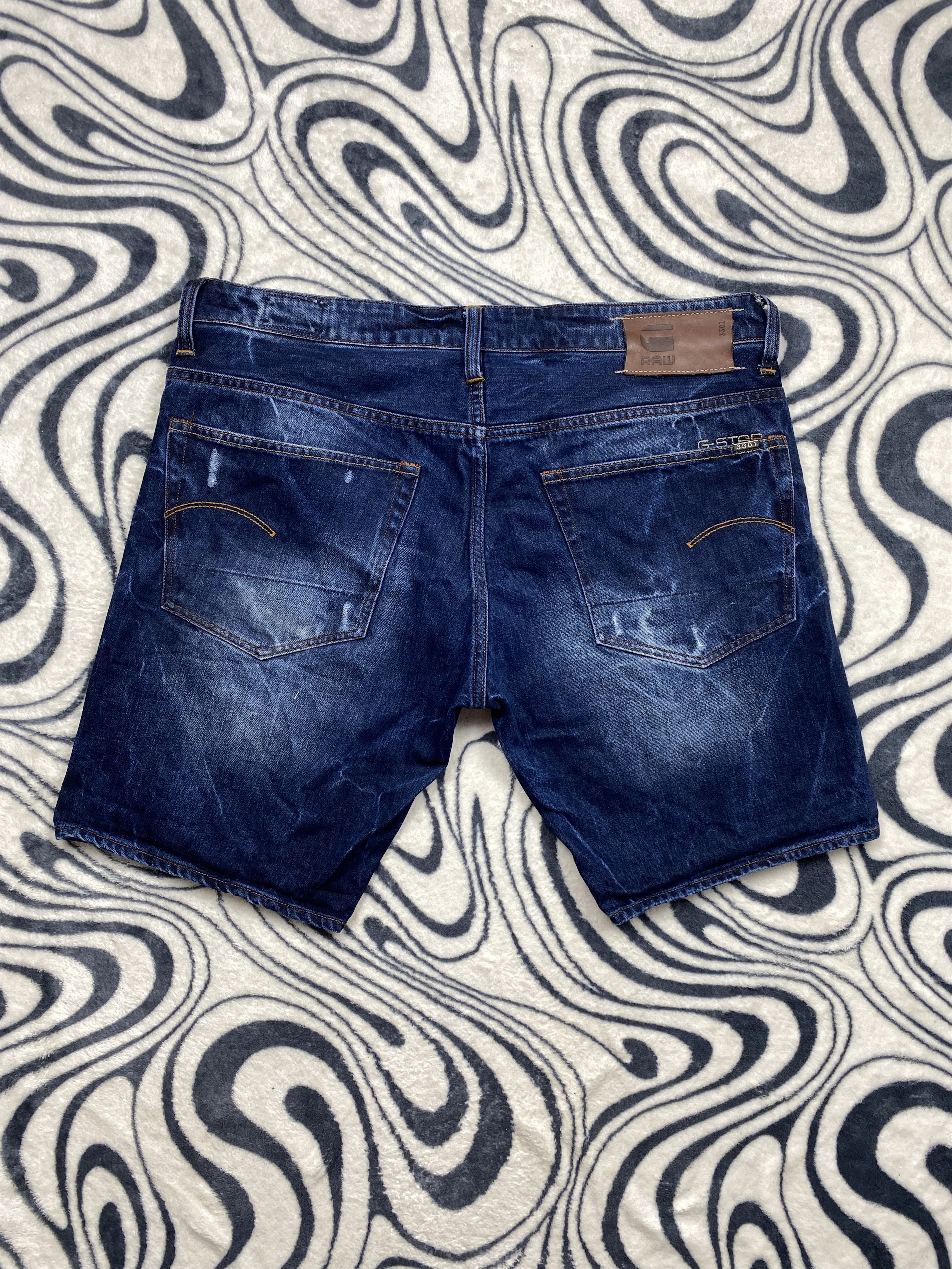 G-Star G Star Raw Mens Denim Shorts Y2K Jeans Size US 38 / EU 54 - 5 Thumbnail