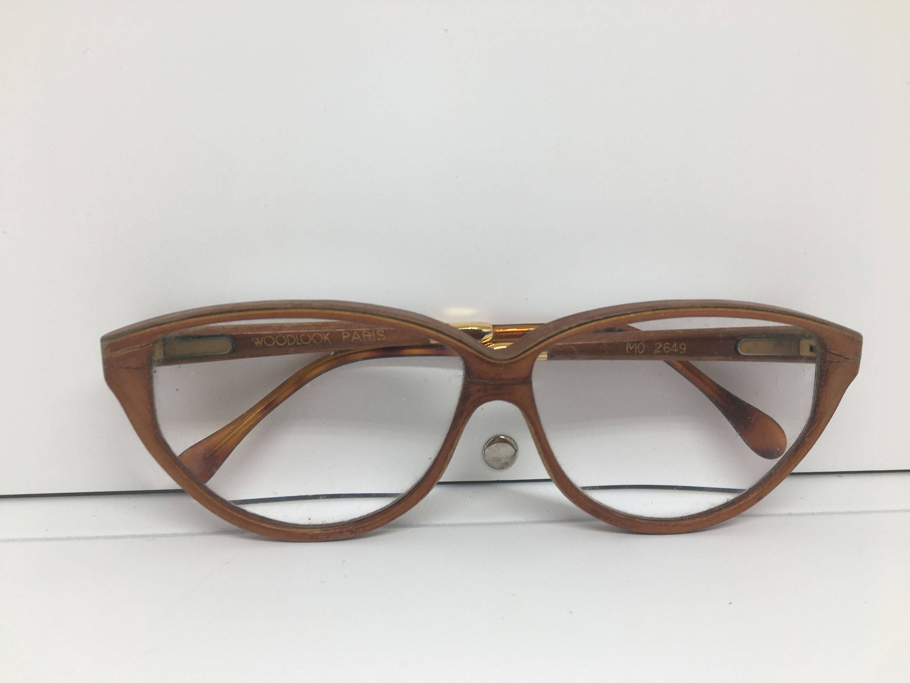 Vintage Vintage WOODLOOK Paris 2649 WOOD Eyeglasses Frame Size ONE SIZE - 7 Thumbnail