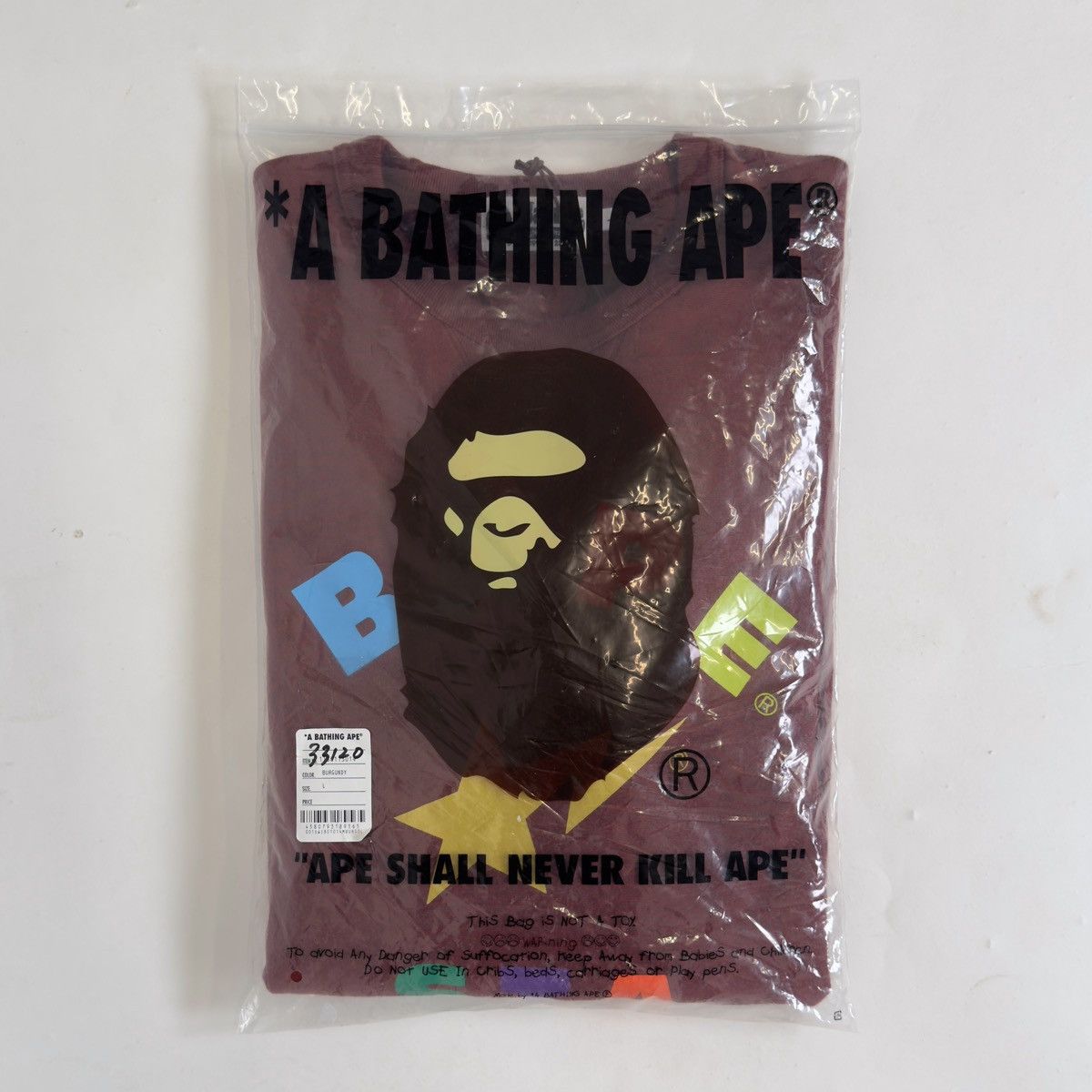 Bape Bape Bapesta Crewneck Burgundy 2022 Size US L / EU 52-54 / 3 - 2 Thumbnail