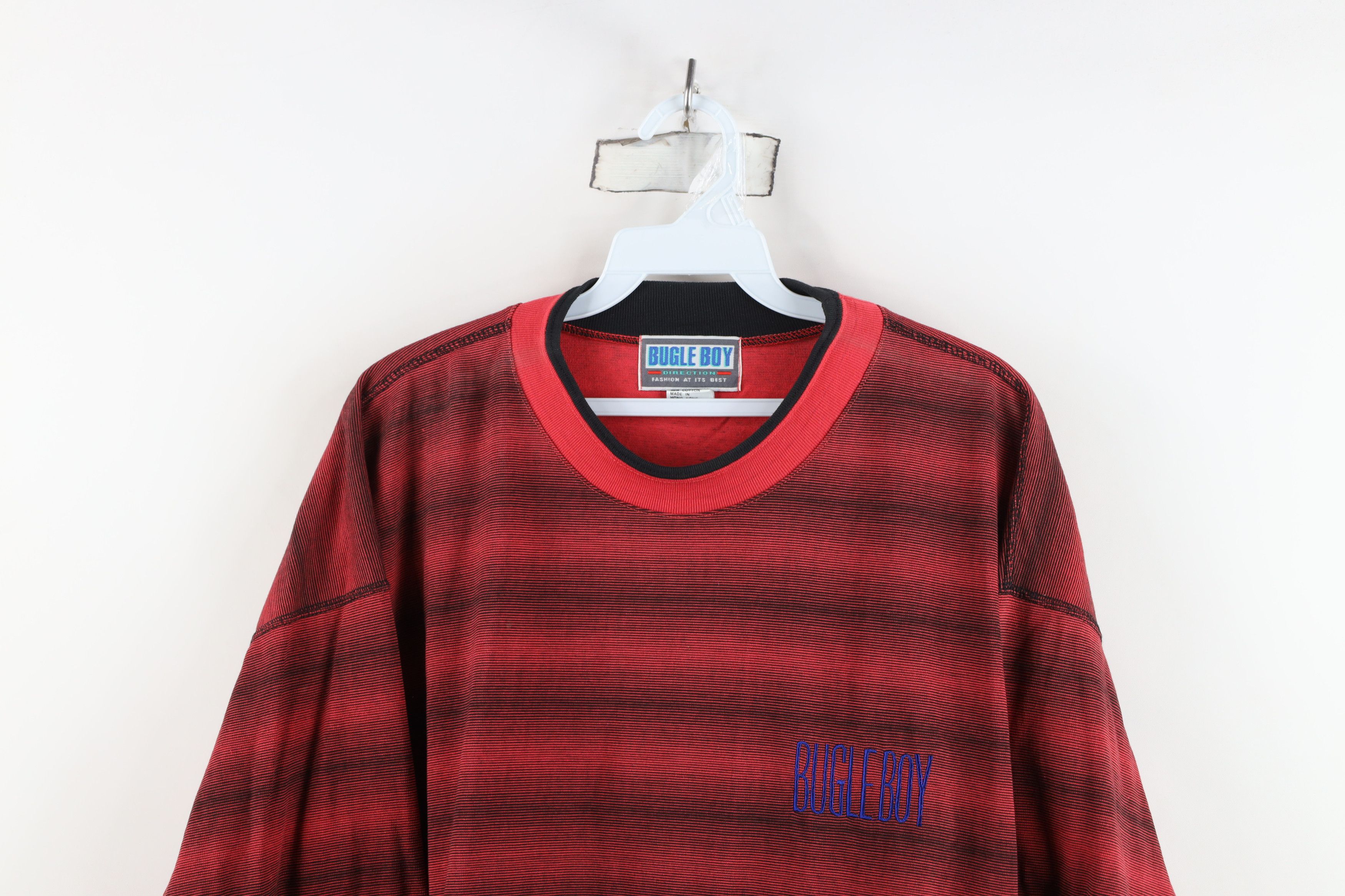 Vintage Vintage 90s Bugle Boy Baggy Fit 3/4 Sleeve T-Shirt Red Size US XL / EU 56 / 4 - 2 Thumbnail