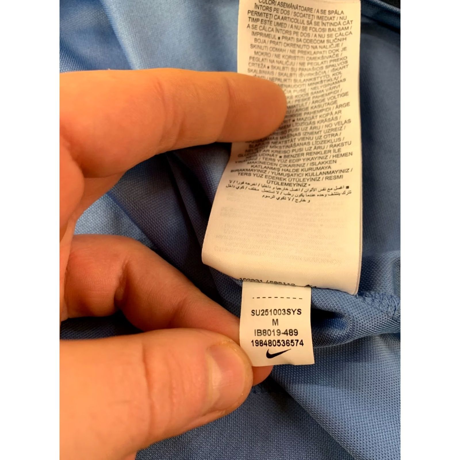 Nike Nike Dri-FIT Football Shirt Mens Medium Blue 2025 Nike Air Jersey Short Sleeve Jersey T-Shirt Size US M / EU 48-50 / 2 - 7 Thumbnail