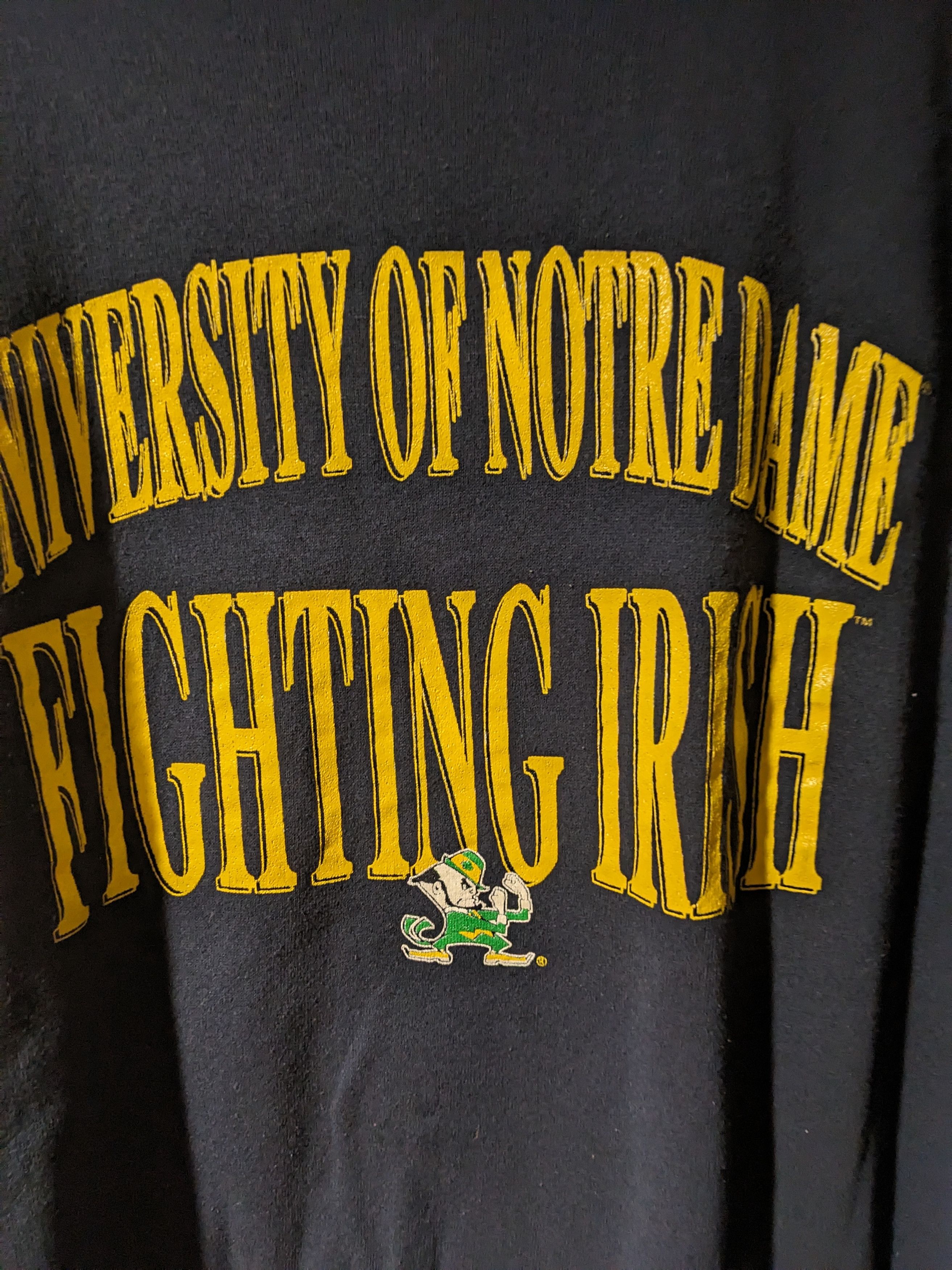 Vintage Vintage 90s Notre Dame College Football Medium Sweatshirt Size US M / EU 48-50 / 2 - 2 Thumbnail