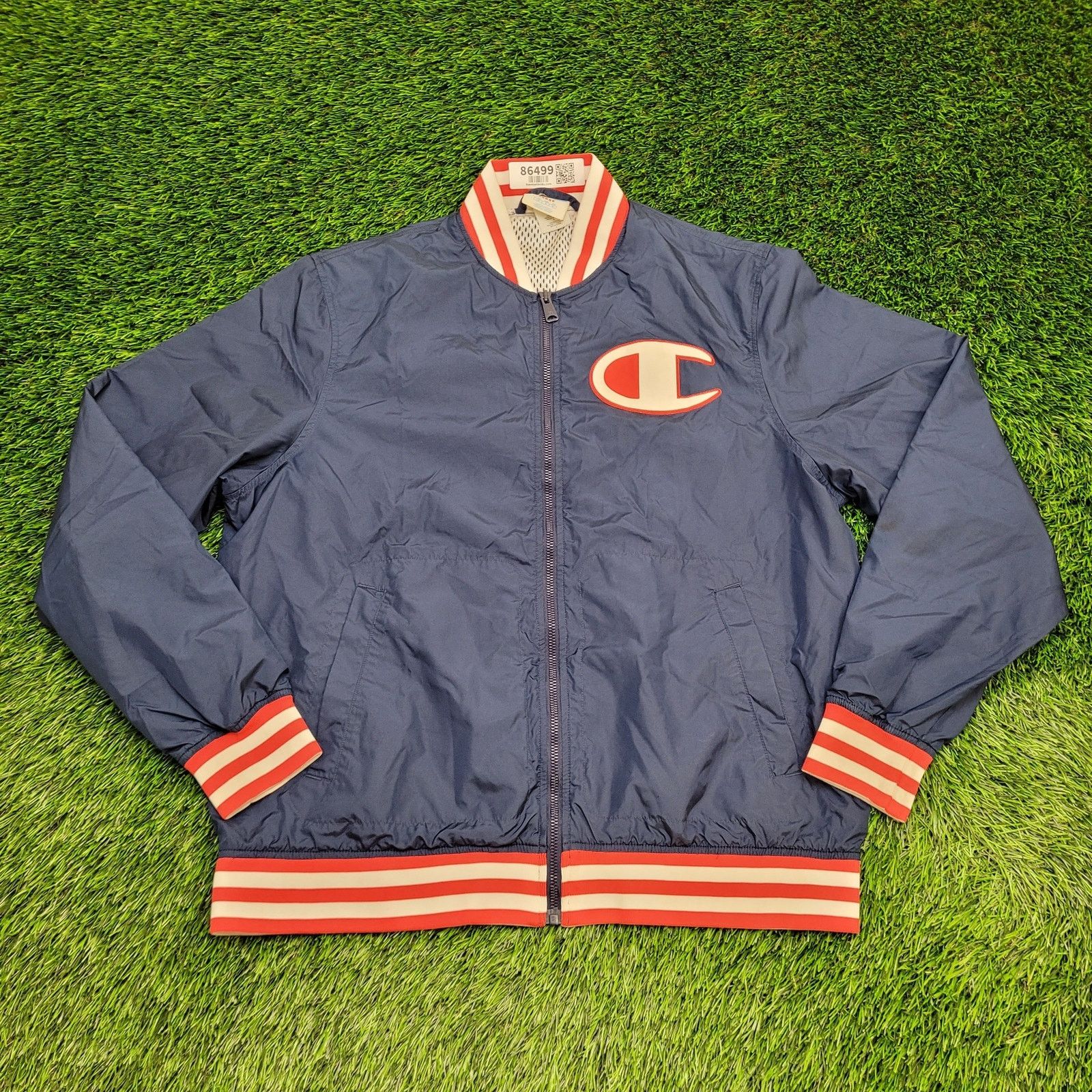 Champion Vintage Y2K Champion Varsity Bomber Jacket Large 23x27 Blue Size US L / EU 52-54 / 3 - 1 Thumbnail