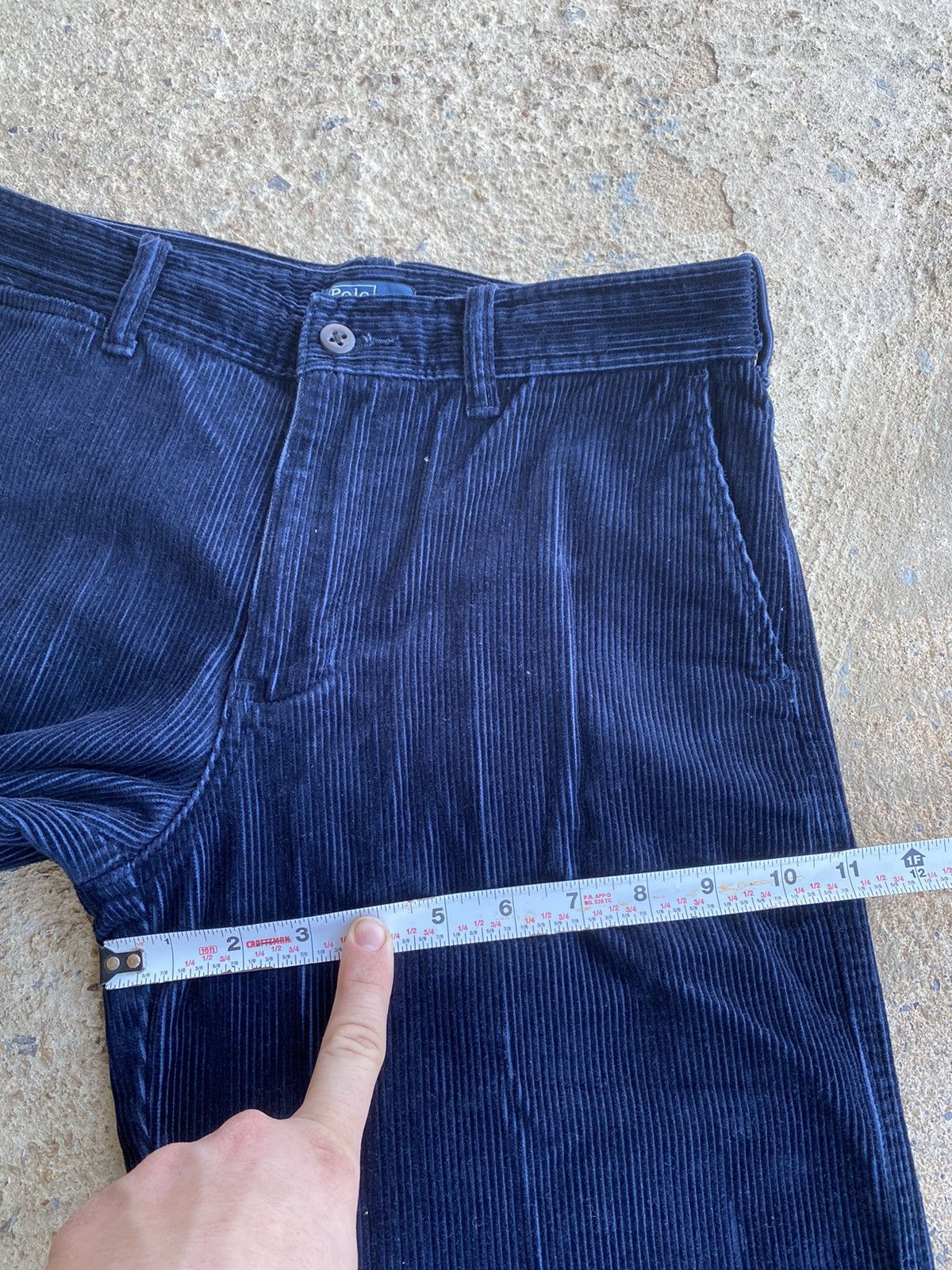 Polo Ralph Lauren × Vintage Vintage Y2K Polo Ralph Lauren Navy Corduroy Pants 28x29 Size US 28 / EU 44 - 9 Thumbnail