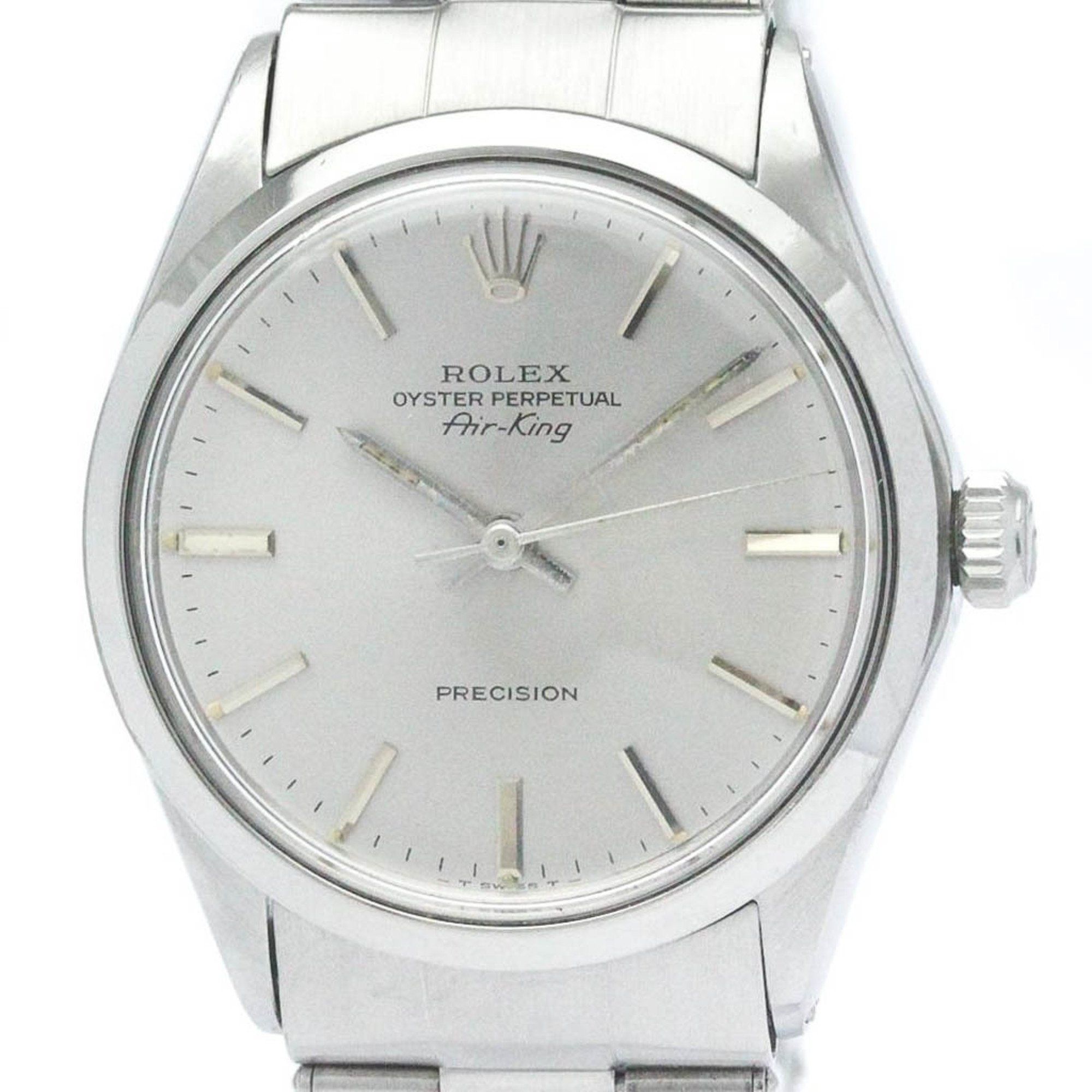 image of Vintage Rolex Air King 5500 Stainless Steel Automatic Mens Watch Bf569401 in Grey, Women's