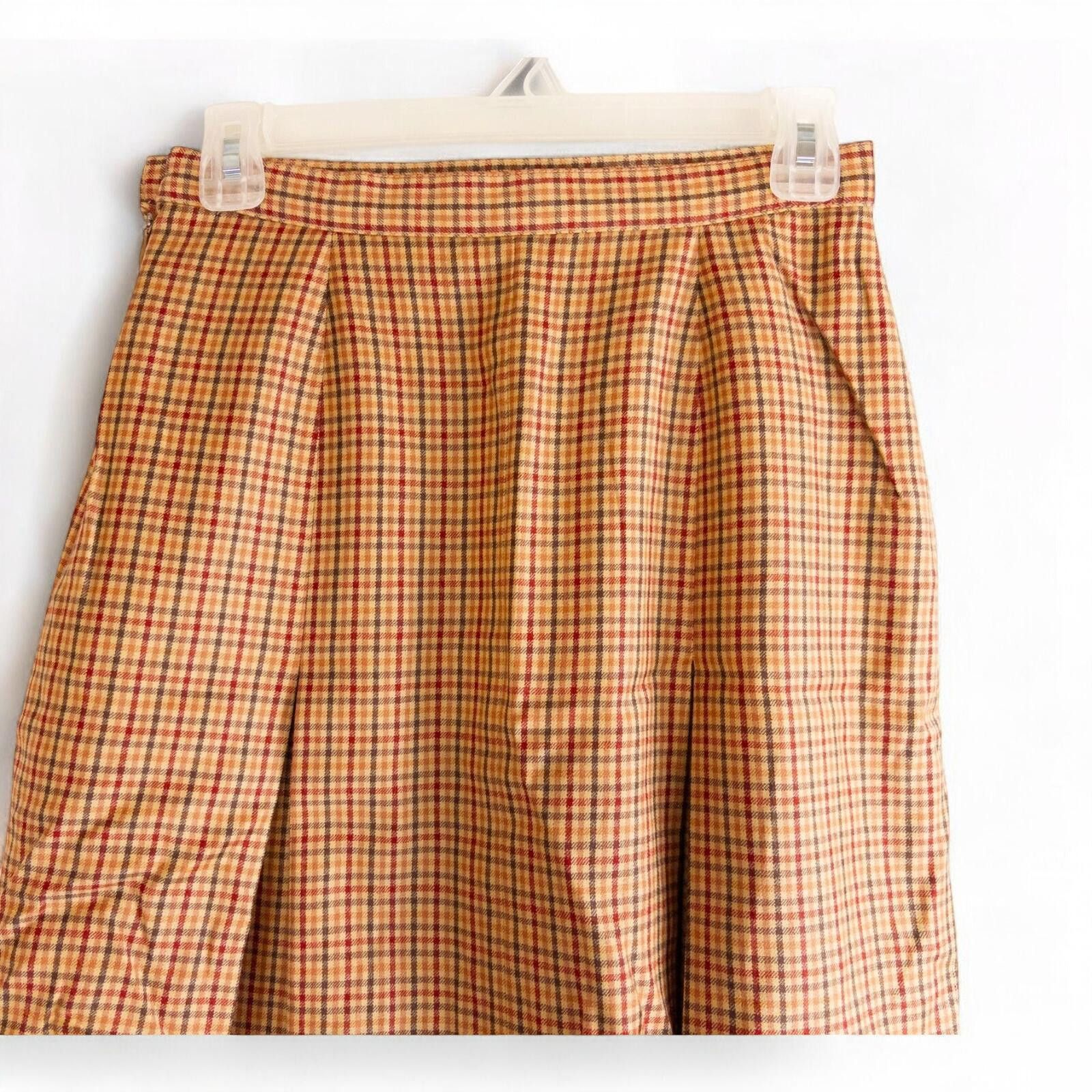 Other Laura Ashley Orange Red Plaid Skirt Womens Small / Medium Size 32" / US 10 / IT 46 - 3 Thumbnail