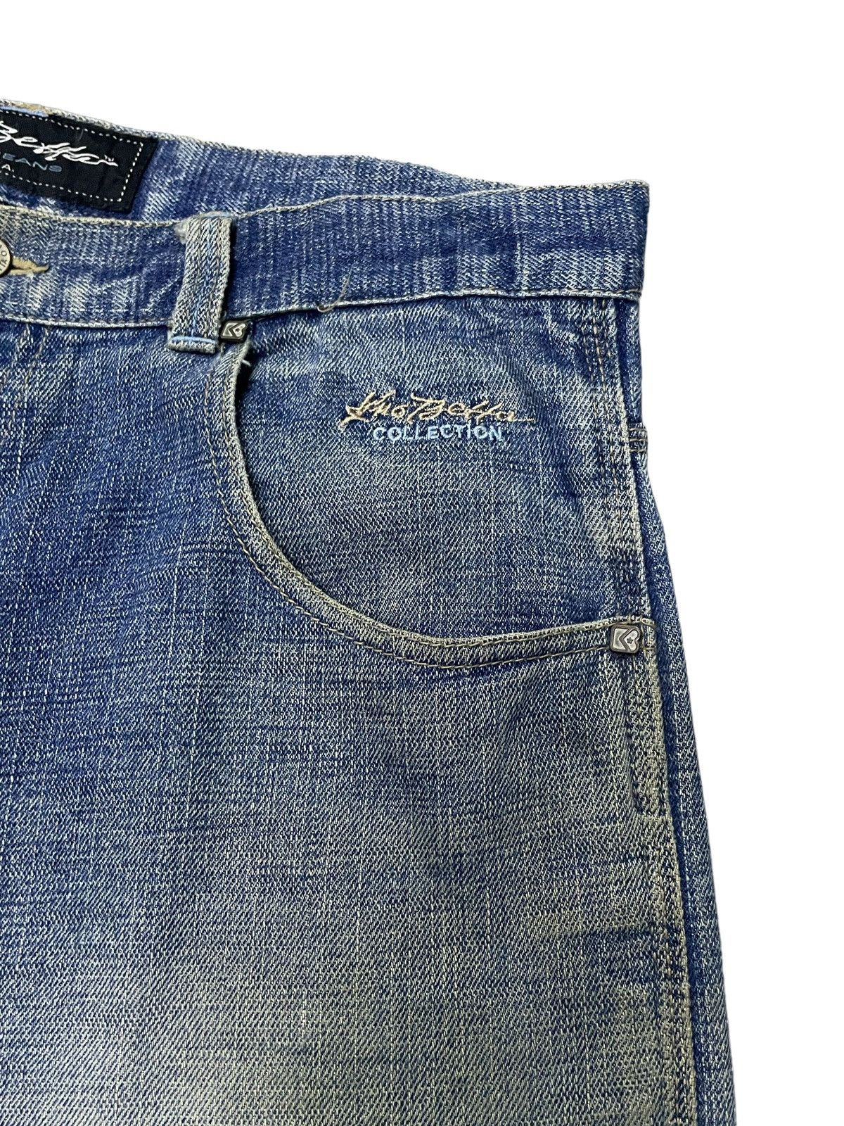 JNCO × Rap Tees KnoBetta Massive Baggy Distressed Y2K Rap Jeans Size US 34 / EU 50 - 12 Thumbnail