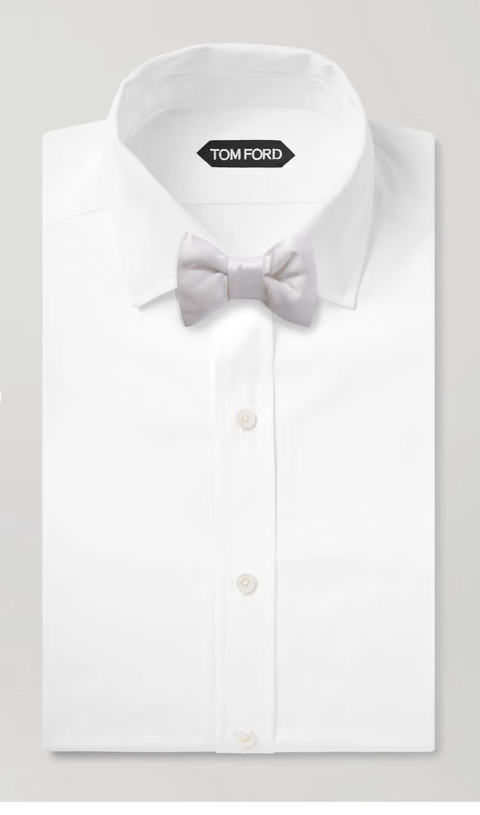 Tom Ford TOM FORD satin-finish silk bow tie white Size ONE SIZE - 11 Thumbnail