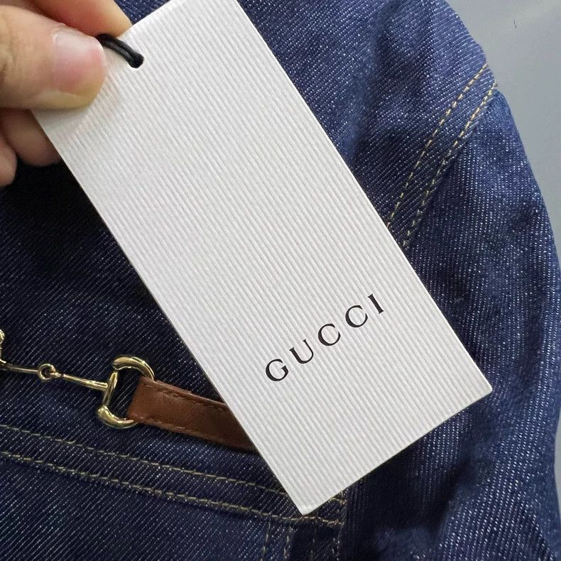 Gucci Gucci Dark blue single-breasted denim jacket 2502-Nextarrow Size US S / EU 44-46 / 1 - 5 Thumbnail