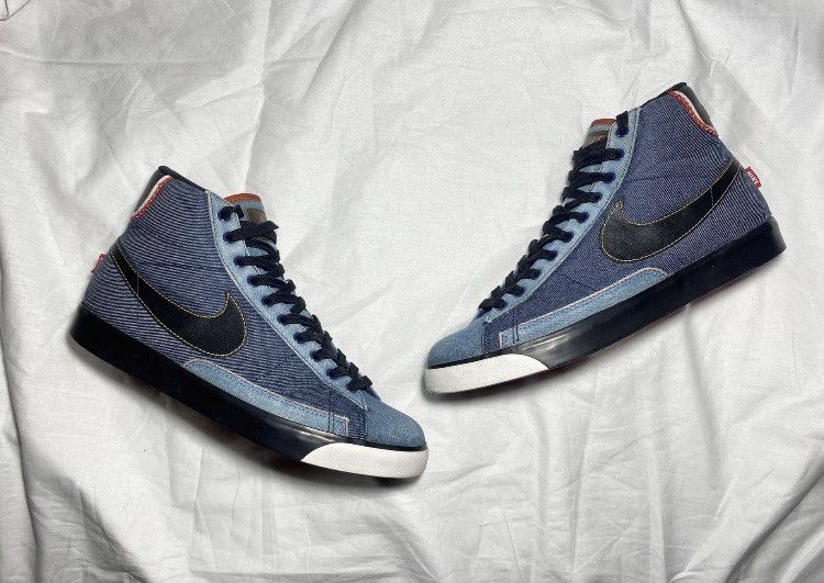 Nike blazer best sale mid selvedge denim