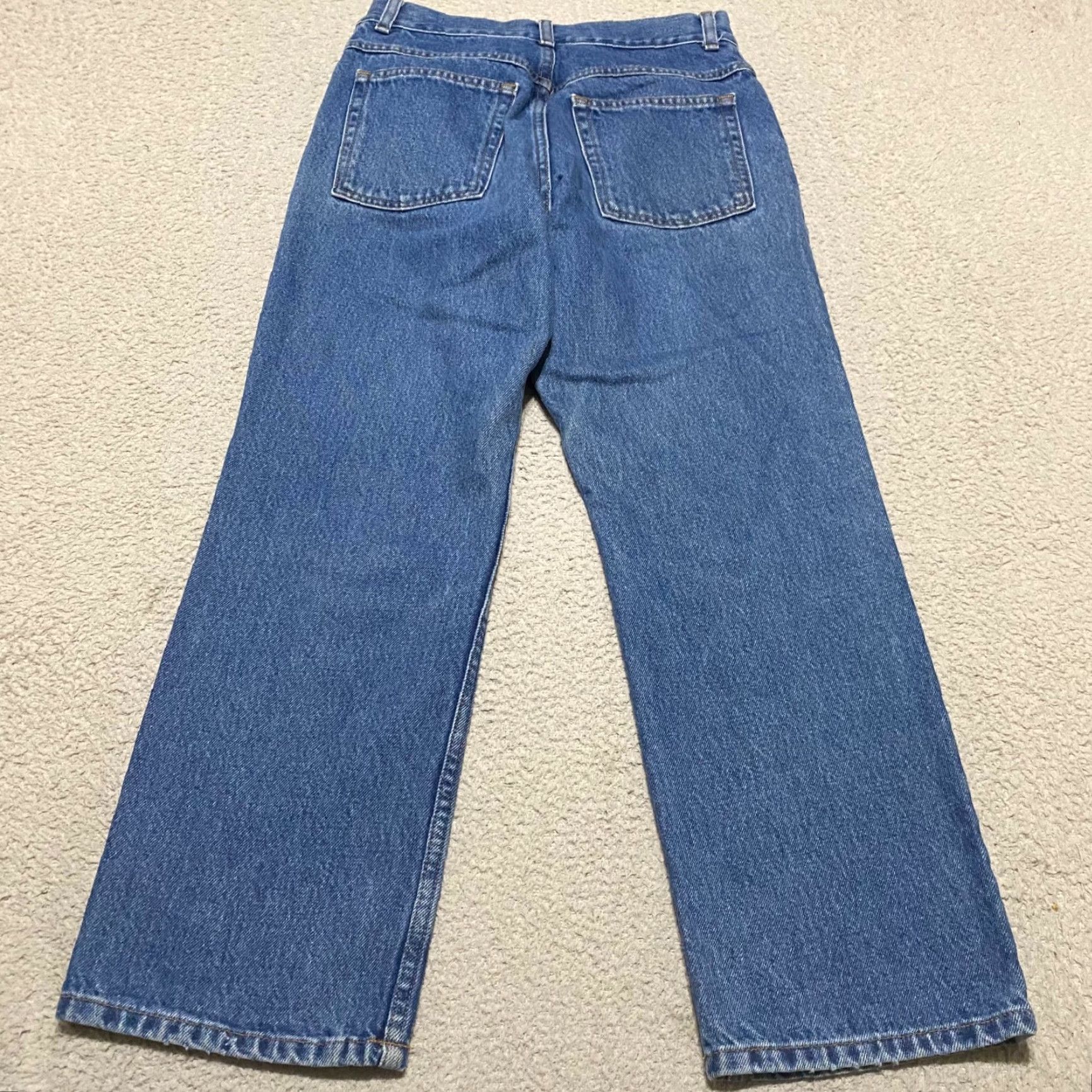 Vintage L.L. Bean Womens Jeans 6P Blue Denim Medium Wash Straight High Rise Original Fit Size 28" / US 6 / IT 42 - 2 Thumbnail