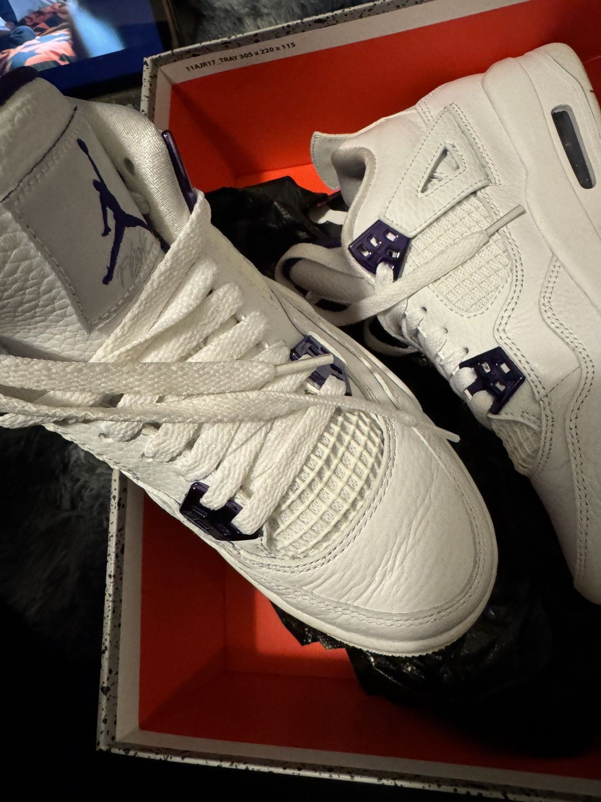 Jordan Brand Air Jordan 4 Retro GS Metallic purple Size US 7.5 / IT 37.5 - 5 Thumbnail