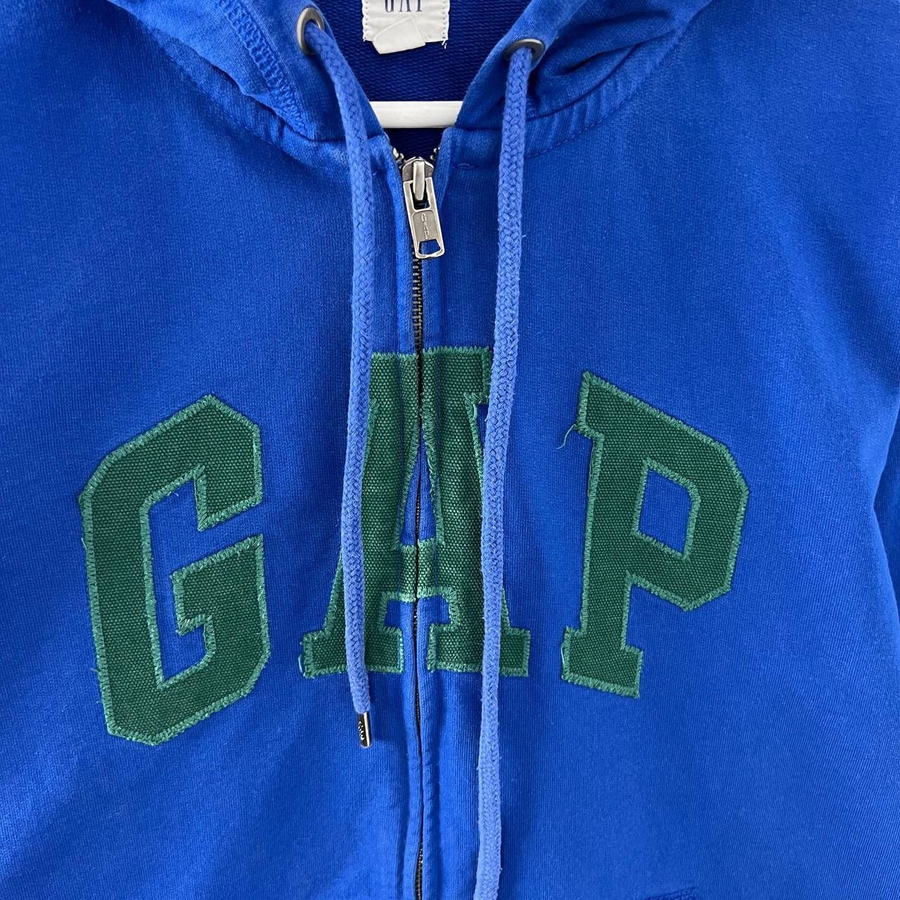 Gap Vintage Y2K GAP Big Embroidered Logo Zip Up Oversized Hoodie Size US L / EU 52-54 / 3 - 3 Thumbnail