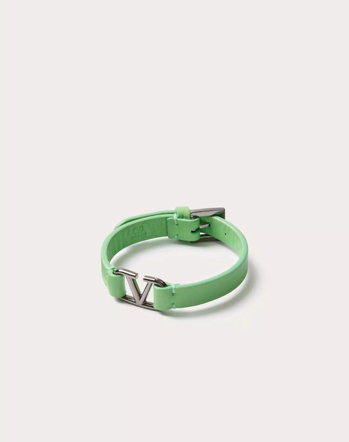 Valentino oc11z0725 Size:OS/ Signature Leather Bracelet in Green Size ONE SIZE - 3 Thumbnail
