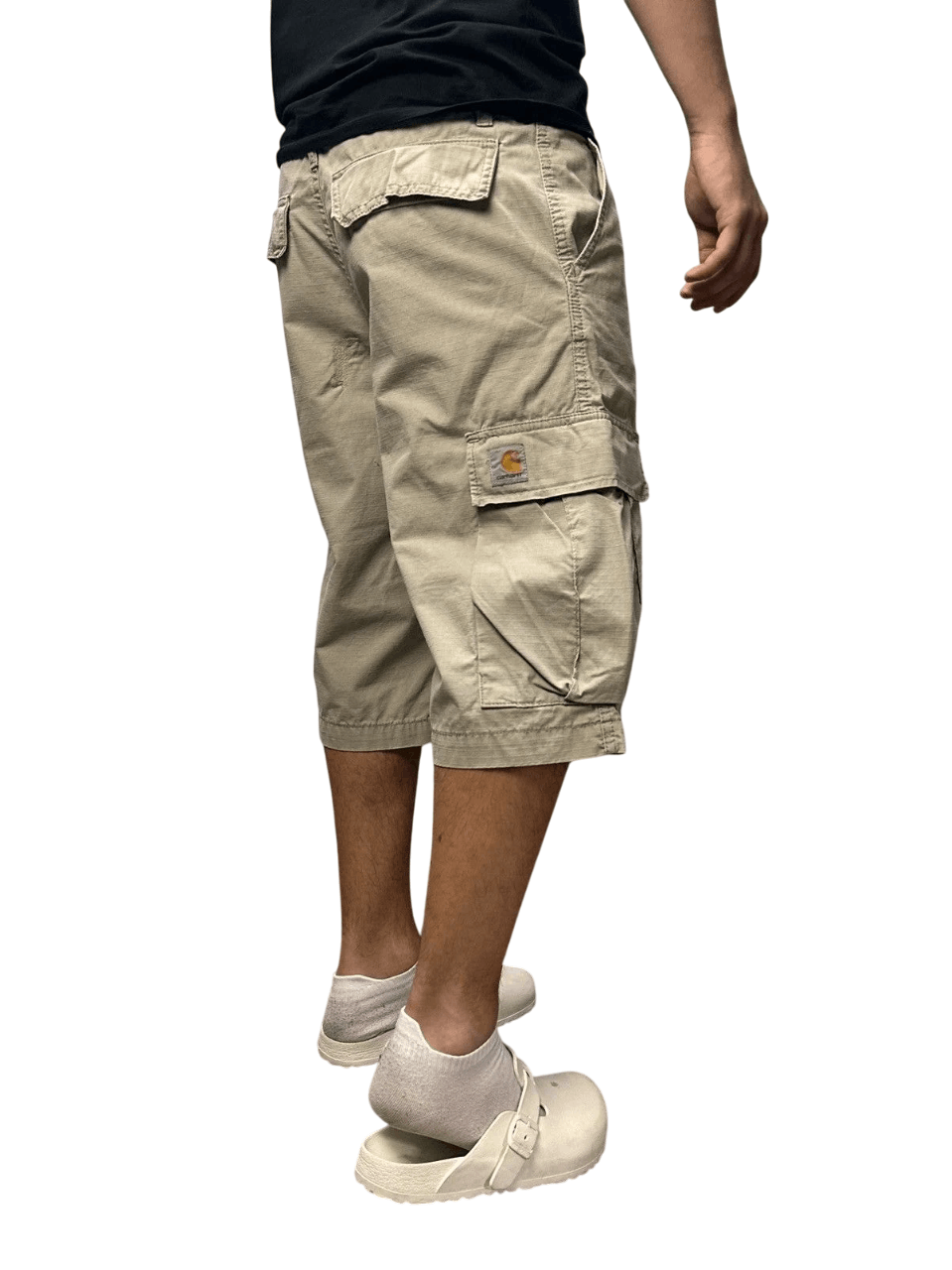 Carhartt Wip 👉 Vintage Carhartt Cargo Shorts Y2K Baggy Faded Bontage Size US 32 / EU 48 - 1 Thumbnail