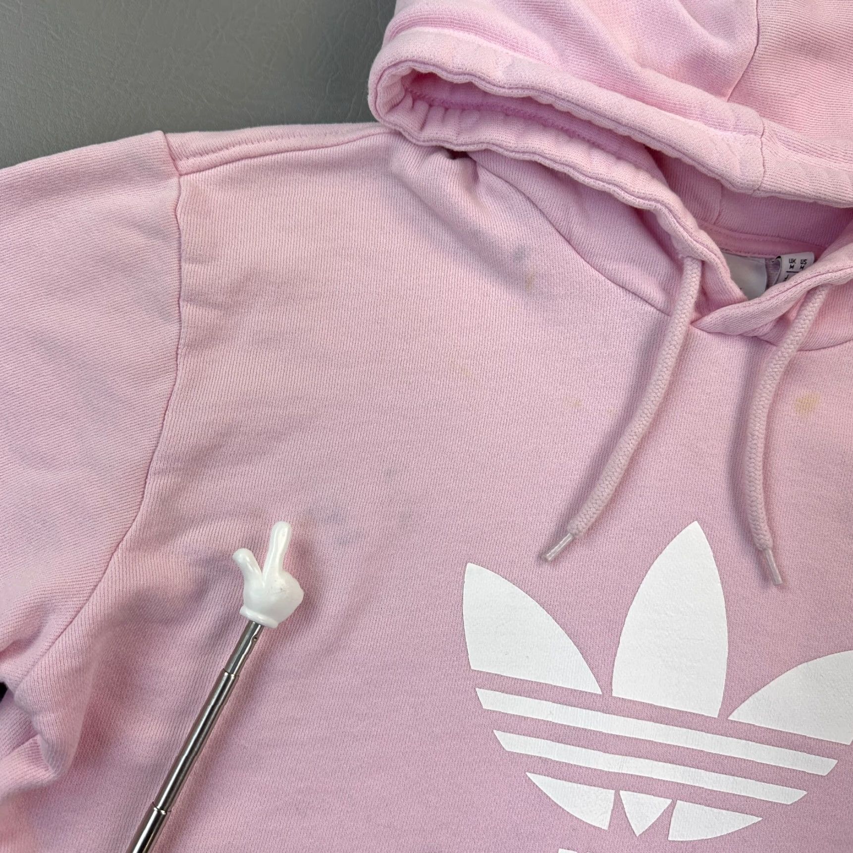 Adidas Adidas Originals Hoodie Mens Medium Pink French Terry Trefoil Logo Pullover Size US M / EU 48-50 / 2 - 6 Thumbnail