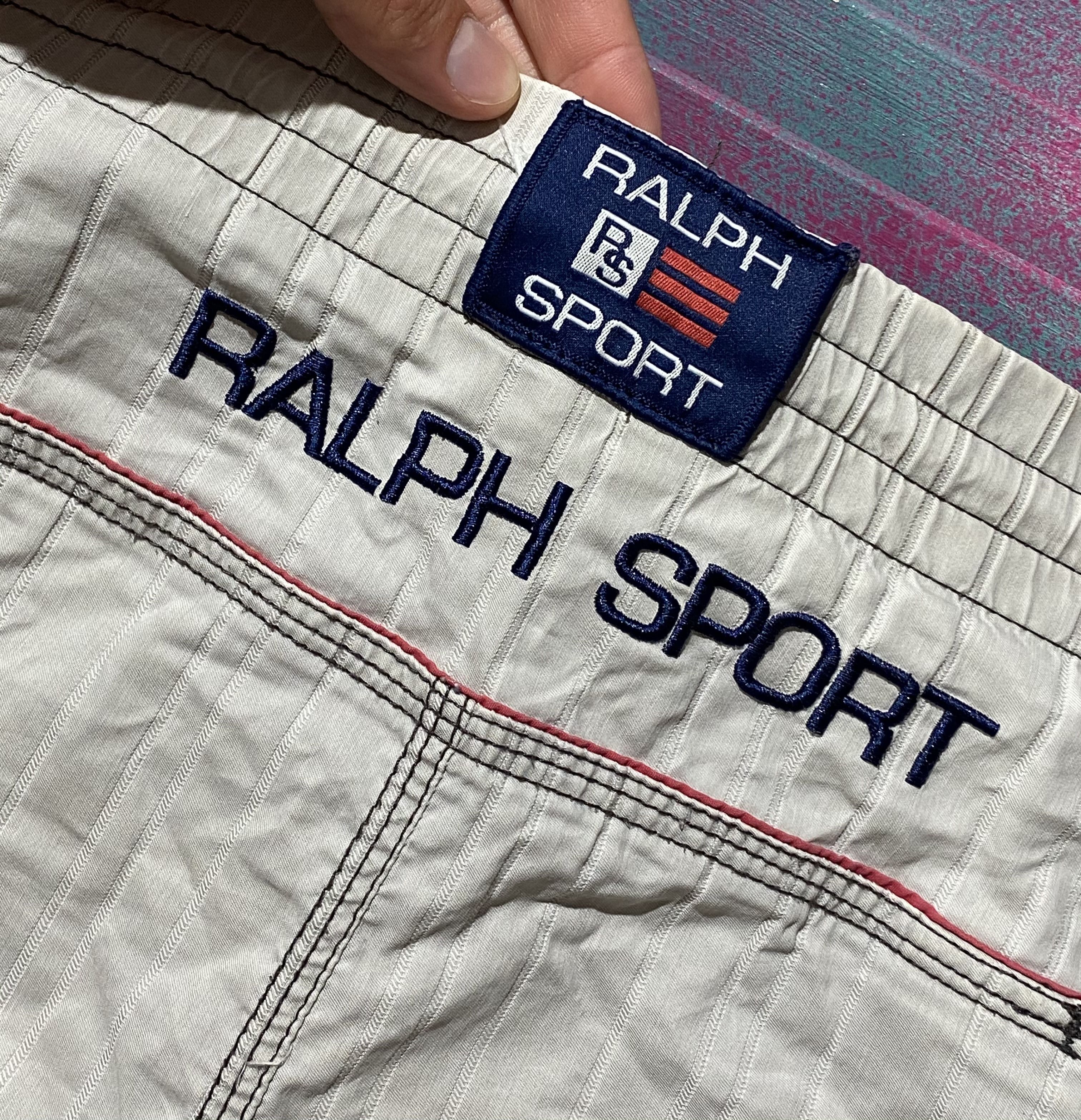 Polo Ralph Lauren Vintage Y2K Ralph Lauren Sport Shorts Distressed Logo style Size US 34 / EU 50 - 4 Thumbnail