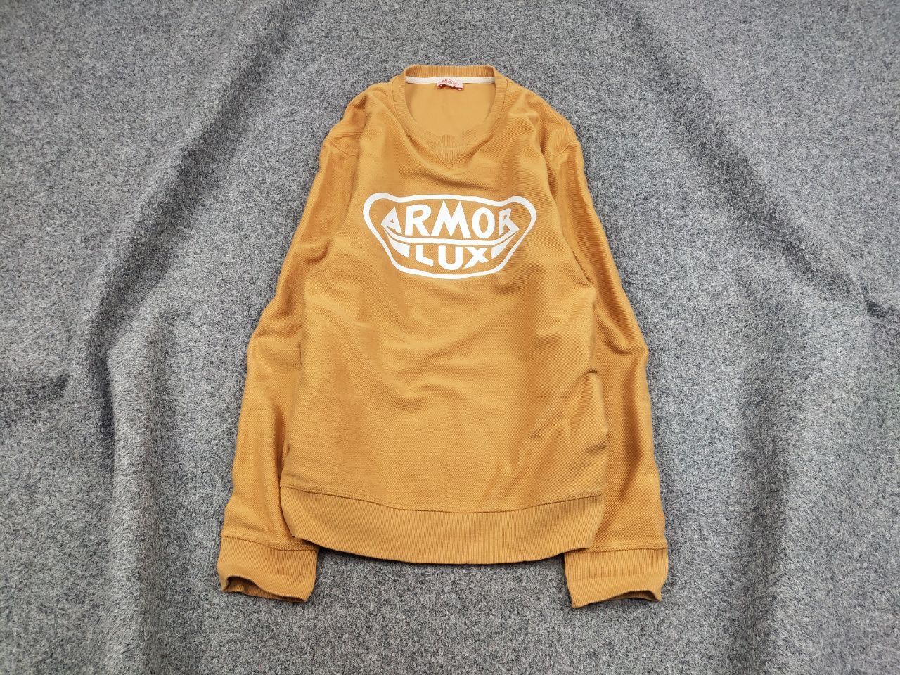 Armor-Lux Armor Lux Design Orange Circle Logo Crew Check Sweatshirt Size US XL / EU 56 / 4 - 2 Thumbnail