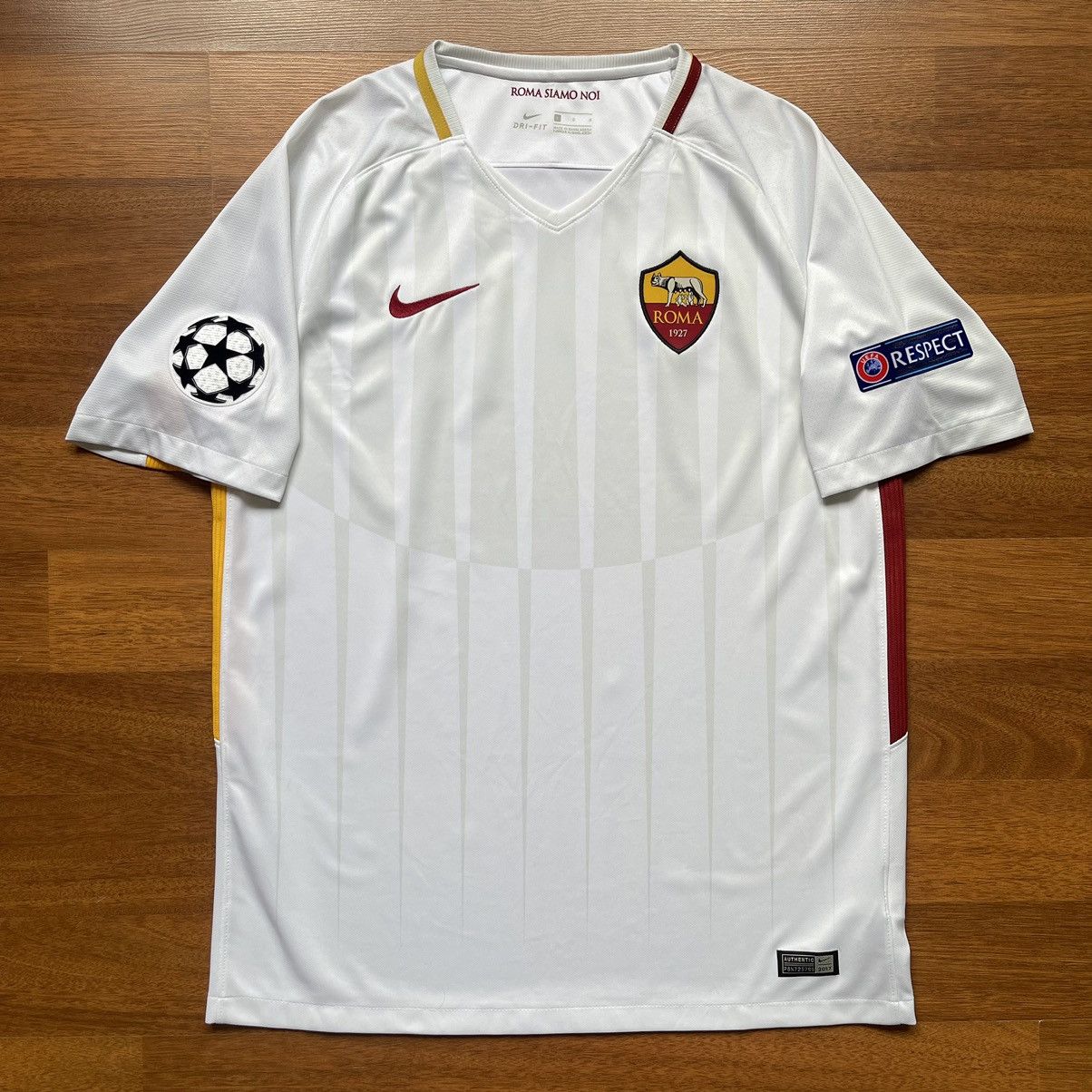Nike × Vintage AS ROMA NIKE 2017/2018 FOOTBALL SOCCER AWAY JERSEY Size US L / EU 52-54 / 3 - 1 Thumbnail