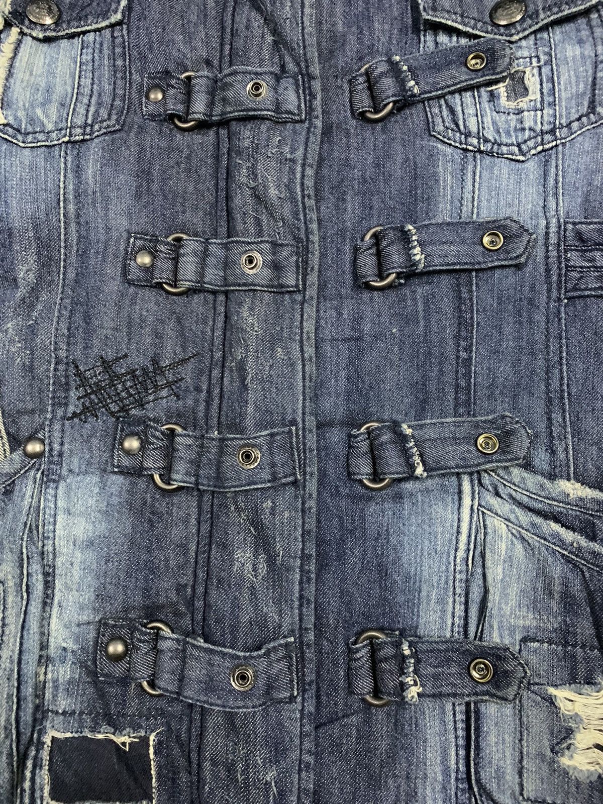 If Six Was Nine Japanese BACKS Faded Buckle Distressed Punk Denim Jacket Size US S / EU 44-46 / 1 - 13 Thumbnail