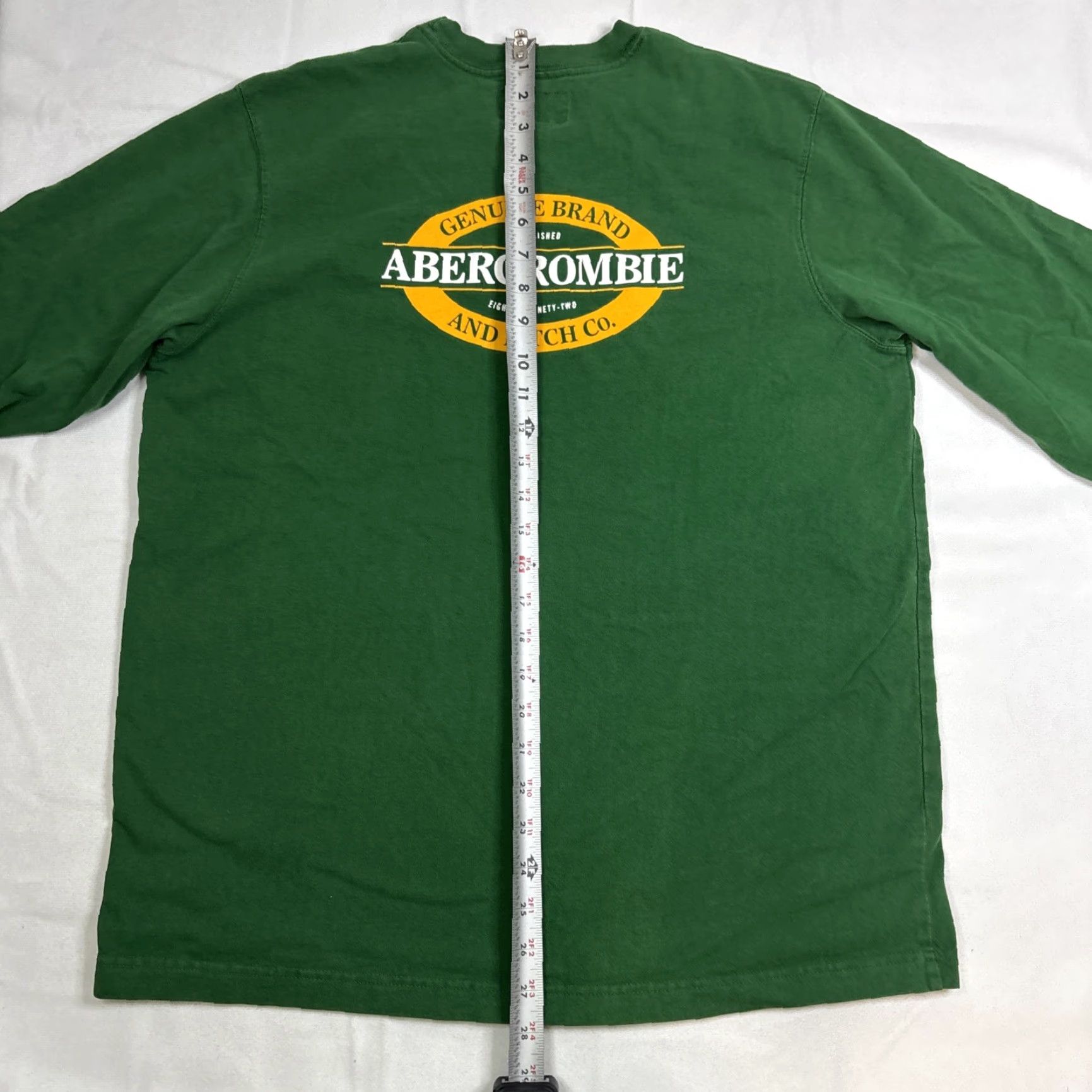 Abercrombie & Fitch Abercrombie & Fitch Long-sleeved Heavy Tee XL Dark Green Men's T-Shirt XL Green Mens Size US XL / EU 56 / 4 - 7 Thumbnail