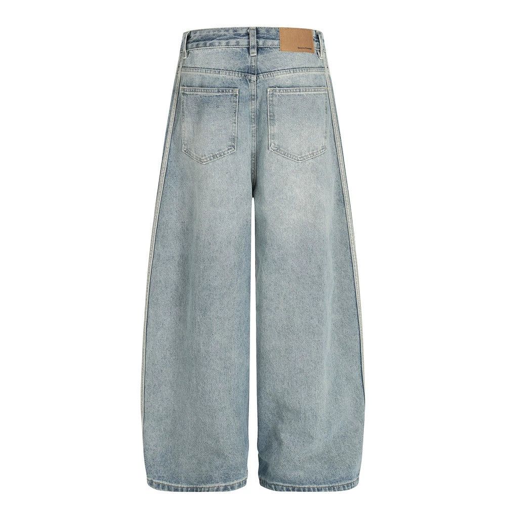 Jean American retro street style washed distressed jeans Size US 32 / EU 48 - 2 Thumbnail