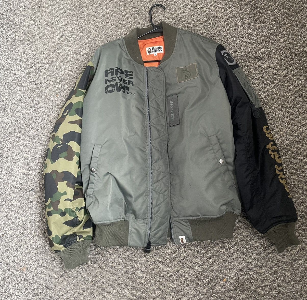 BAPE x OVO MA-1 JACKET