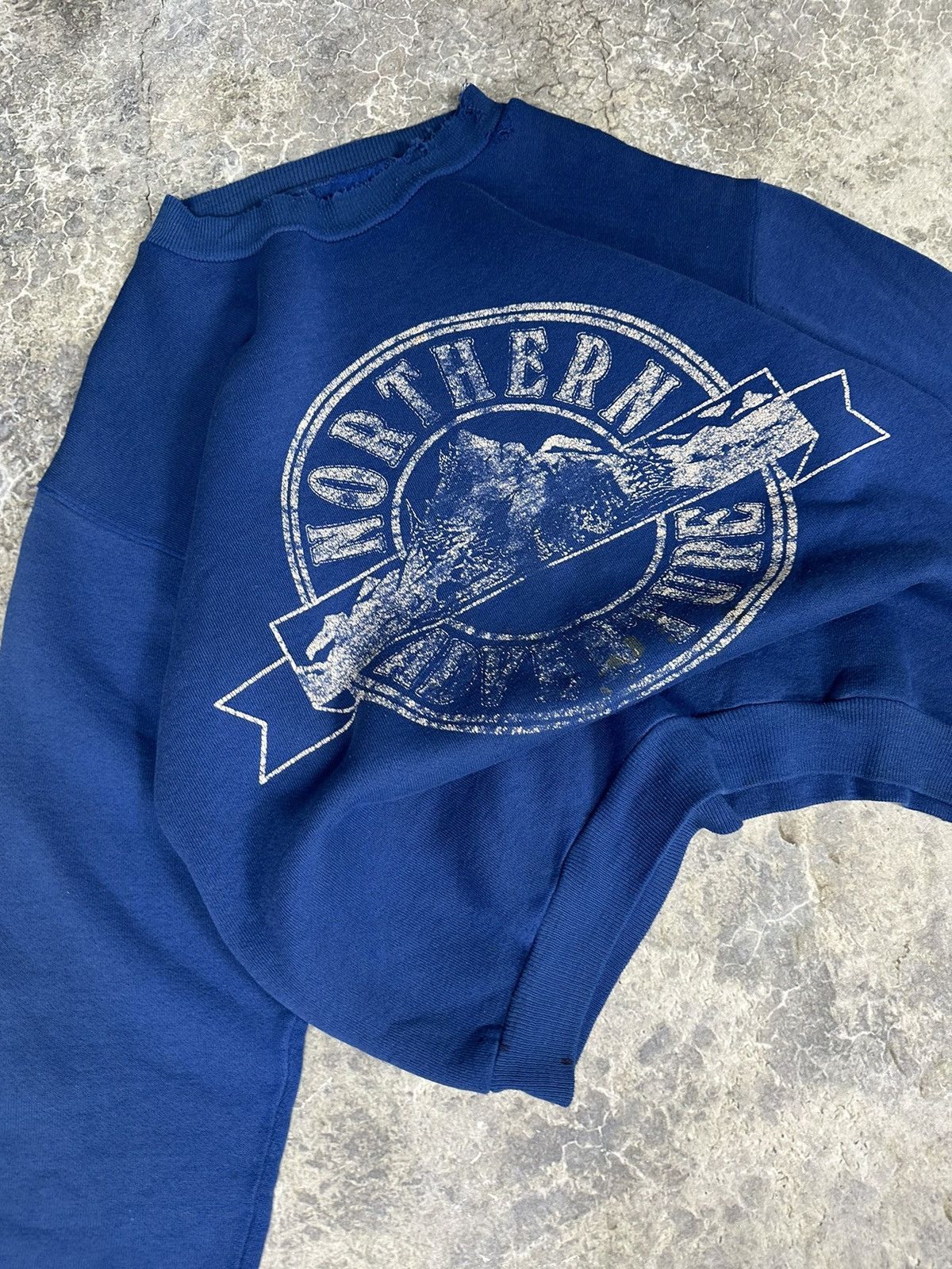 Vintage Vintage Thrashed Northern Blue Crewneck Size US M / EU 48-50 / 2 - 2 Thumbnail