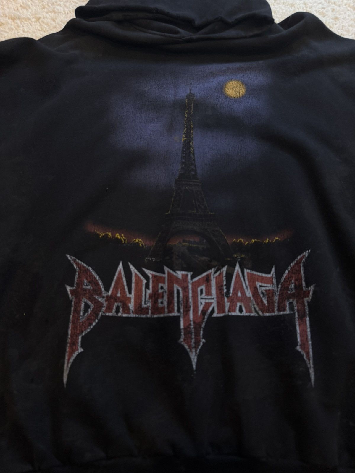 Balenciaga Balenciaga Paris Moon Hoodie Size US S / EU 44-46 / 1 - 5 Thumbnail