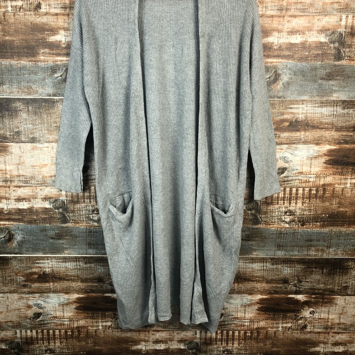 LOWRYS FARM Lowyrs Farm Grey long Cardigan Knitwear #A1886 Size M / US 6-8 / IT 42-44 - 3 Thumbnail