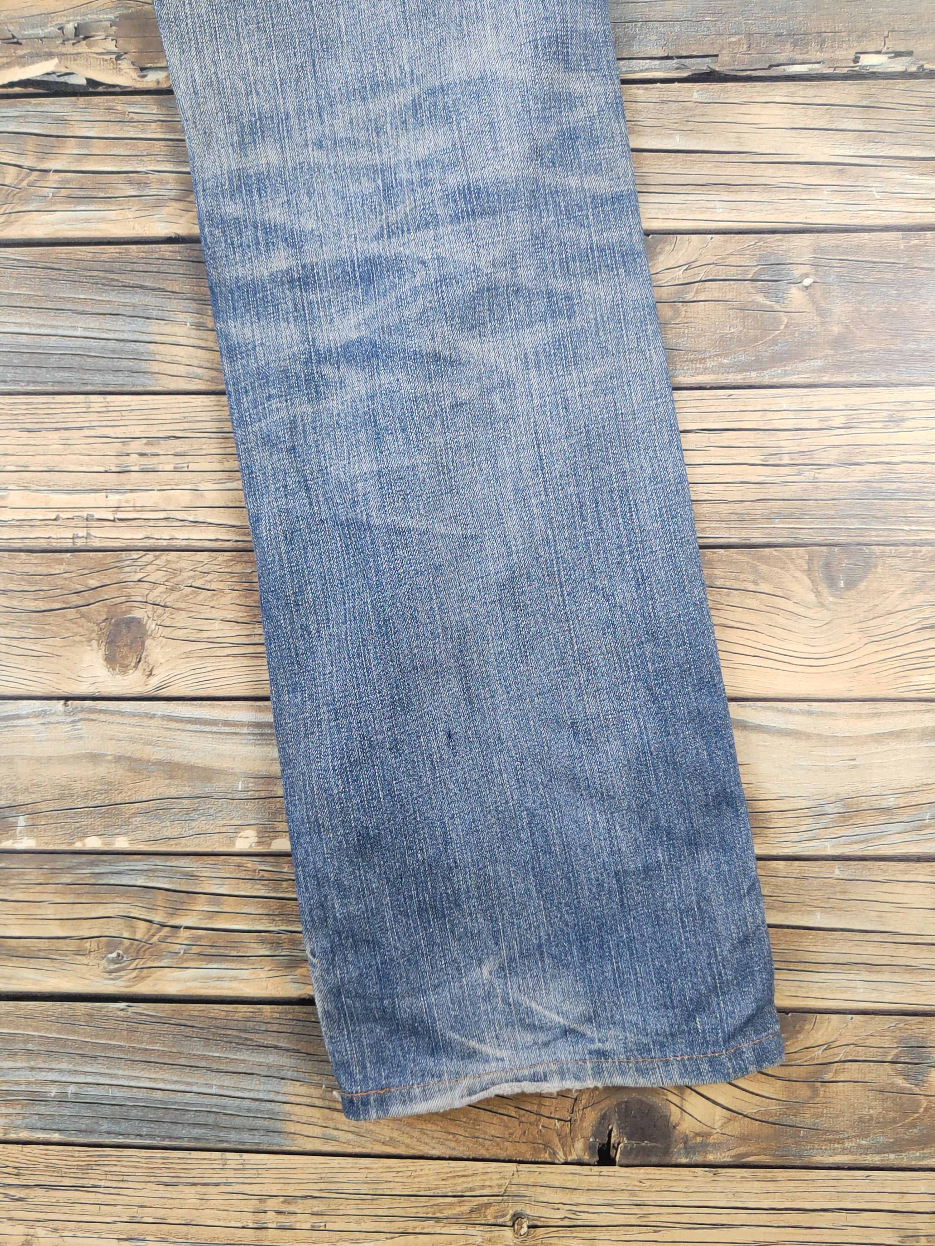 ABAHOUSE Abahouse Blue Distressed Ripped Jeans #W1955 Size US 33 - 11 Thumbnail