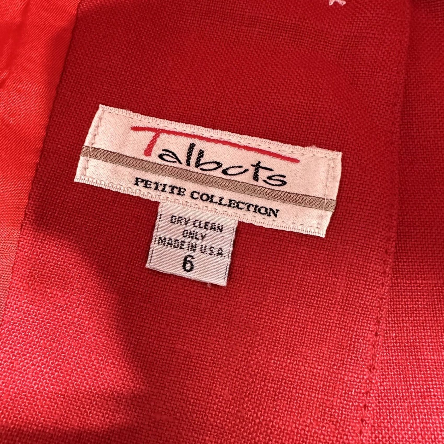 Talbots Talbots Blazer Shirt? Red 6P Petite Single-Breasted Two-Button Lined Jacket Womens Clothing Size M / US 6-8 / IT 42-44 - 4 Thumbnail
