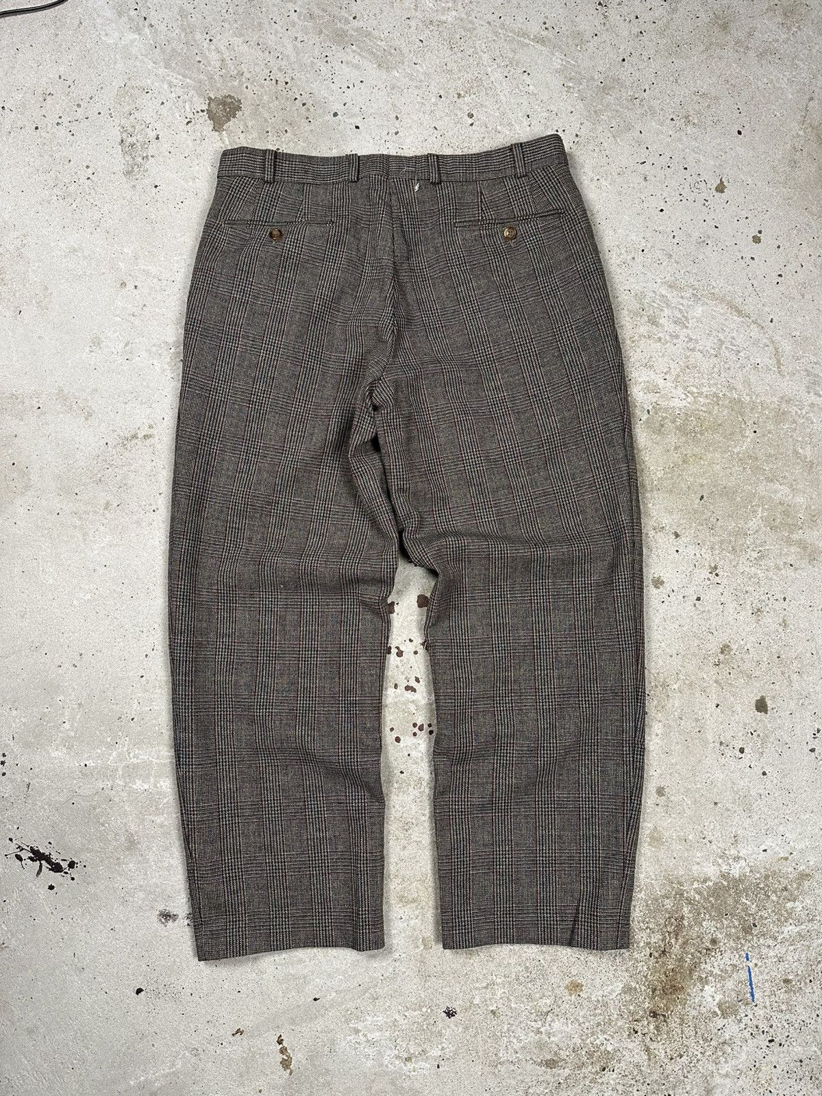 Burberry × Vintage Vintage 80/90s Burberry’s Tartan Nova Check Baggy Pants Size US 34 / EU 50 - 2 Thumbnail