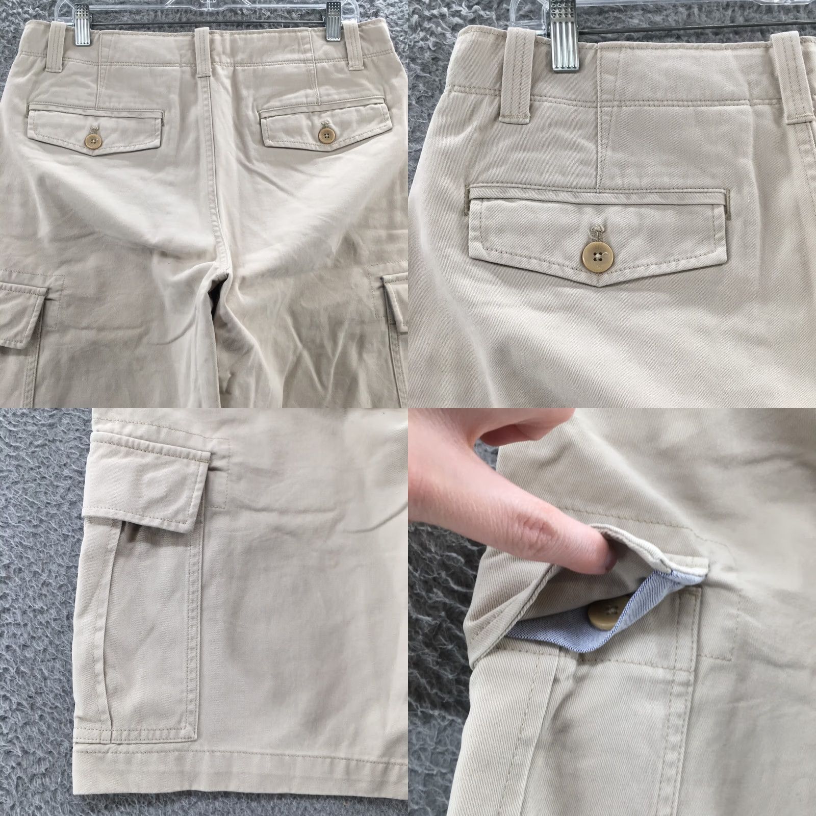 Banana Republic Banana Republic Cargo Shorts Men Beige Cotton Mid Rise Zip Fly 31 (actual 34x12) Size US 31 - 9 Thumbnail