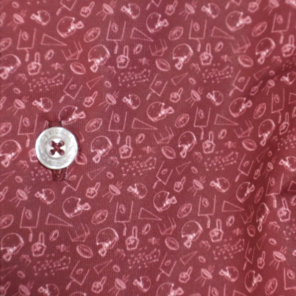 Vintage Genteal Brrr Tailgate Football High Stretch Polo Shirt Maroon Men's S Size US S / EU 44-46 / 1 - 7 Thumbnail