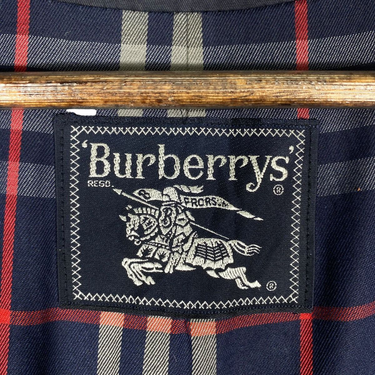 Burberry × Burberry Prorsum Vintage Burberrys London Nova Checked Navy Blue Long Jacket Size US M / EU 48-50 / 2 - 10 Thumbnail