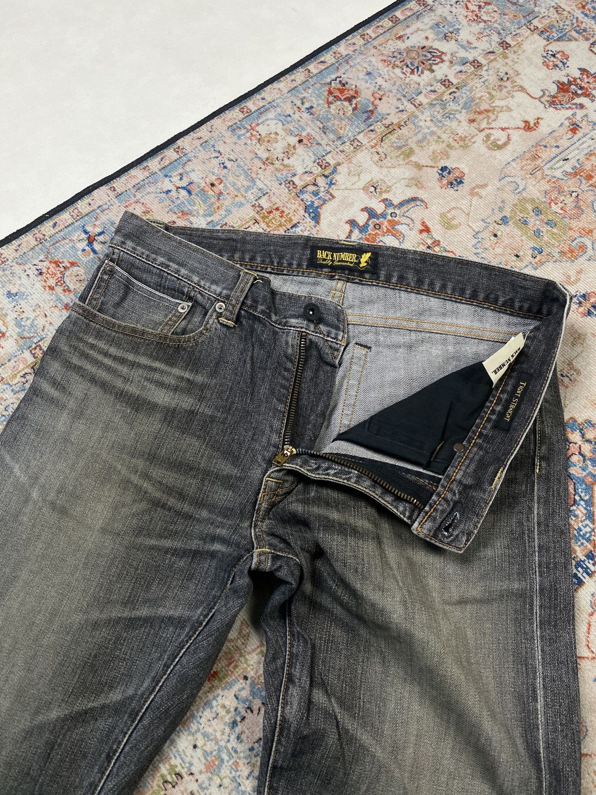 Japanese Brand × Vintage Longpants Selvedge BackNumber Grey Size US 33 - 8 Thumbnail