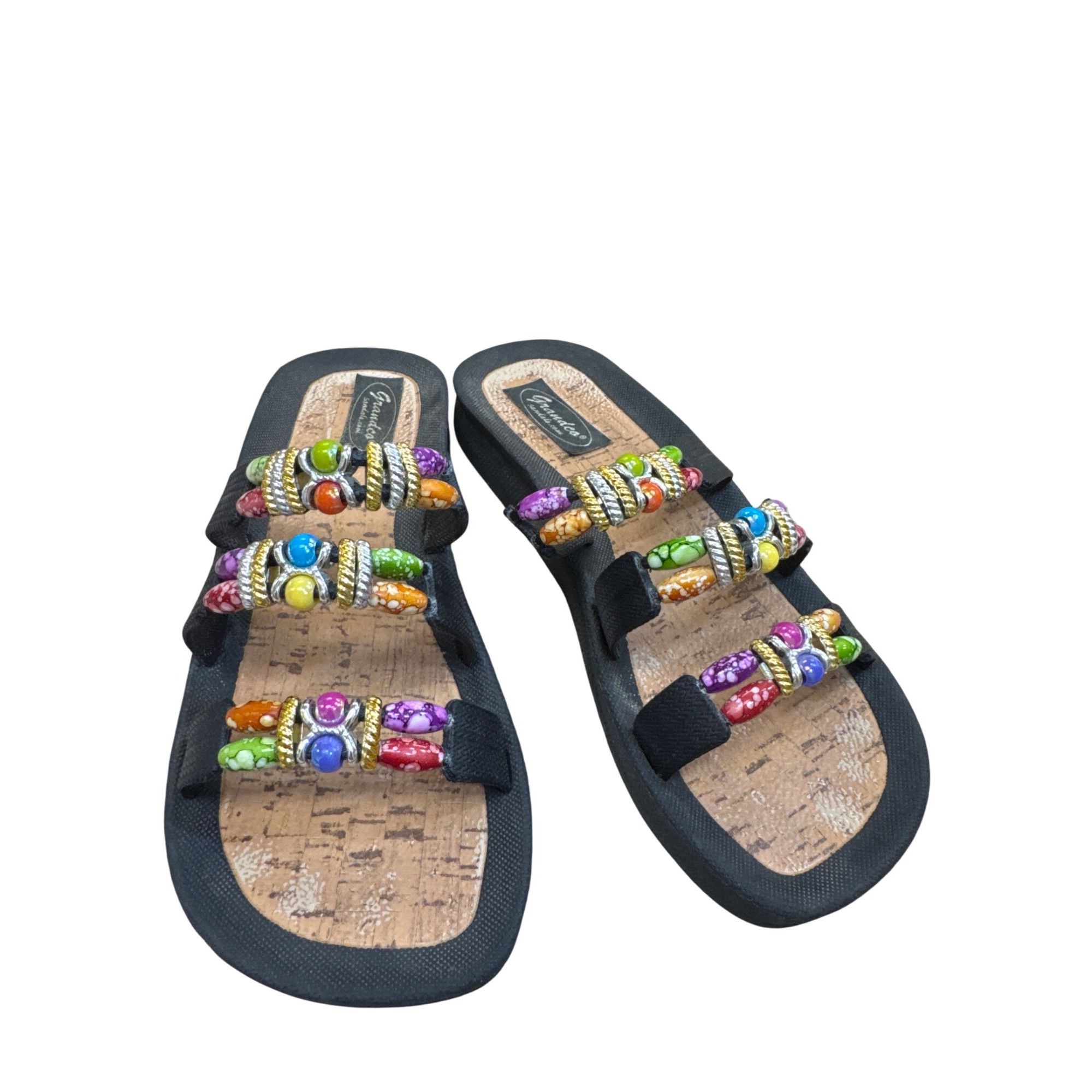 Other Grandco Womens Multicolor Beaded Cork Slip-On Sandals Size 8 Size US 8 / IT 38 - 12 Thumbnail