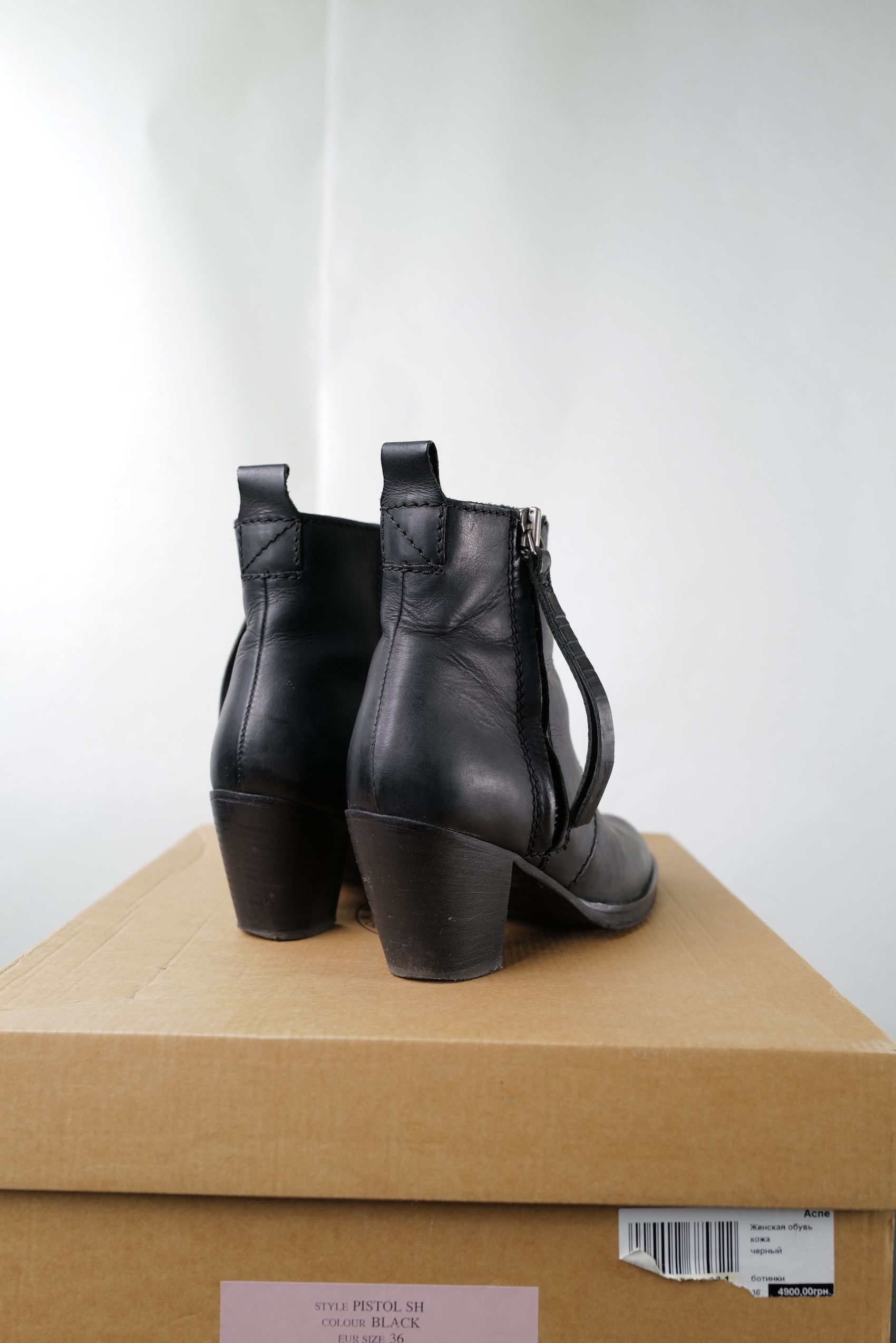 Acne Studios Acne Studios Black Leather Boots Size US 6 / IT 36 - 6 Thumbnail