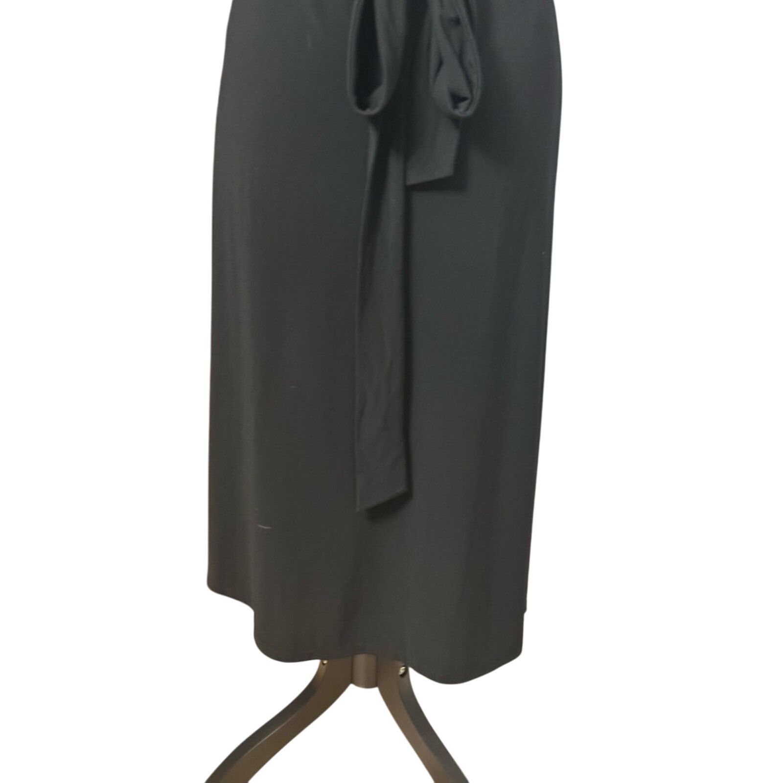 Other Halogen Belted Wrap Dress Midi Short Sleeves Black S NWT Size S / US 4 / IT 40 - 5 Thumbnail