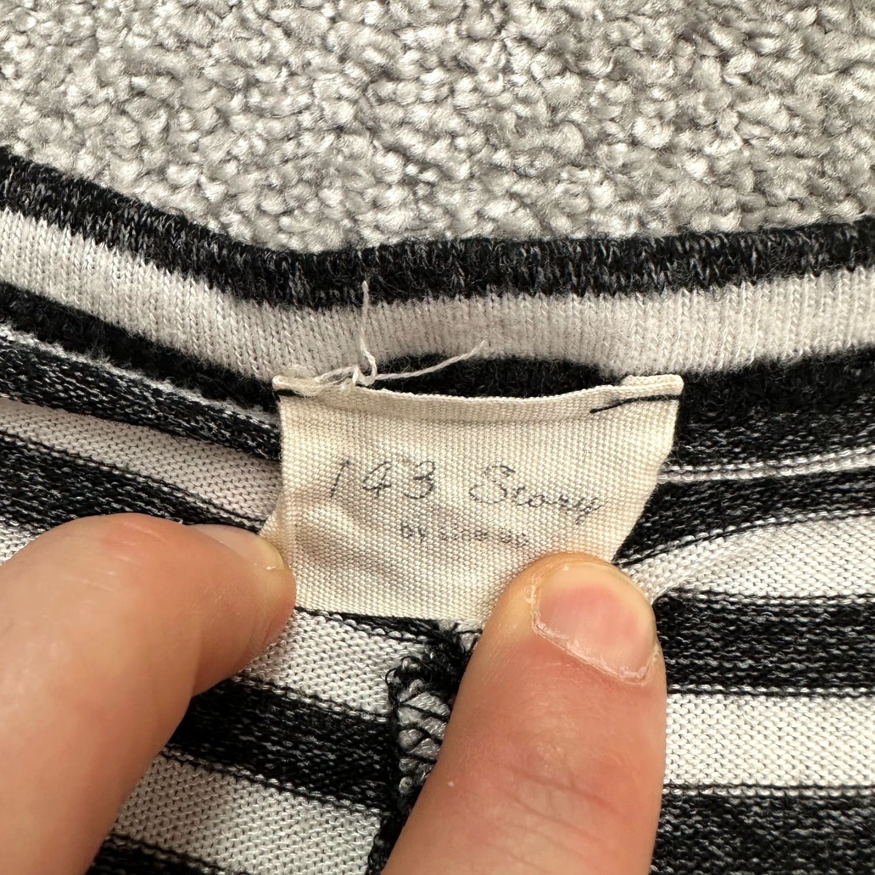 Vintage Line Up Blouse Womens S Black White Striped Button Down Tie Top 143 Story By Line Up Blouse Womens Small Black White Striped Button Down Tie Top Size S / US 4 / IT 40 - 6 Thumbnail