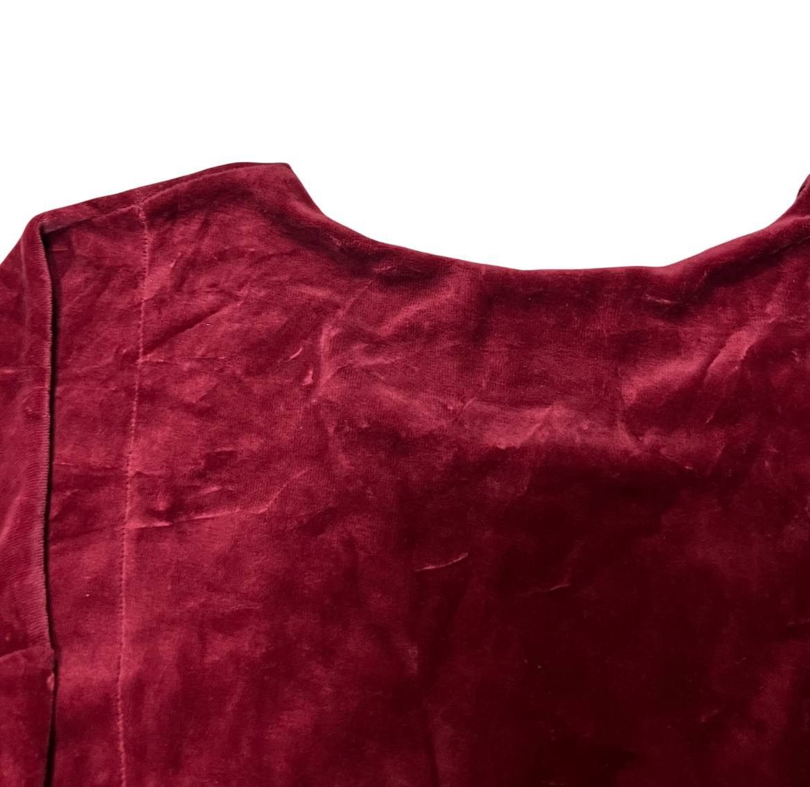 Gudrun Sjoden GUDRUN SJODEN RED ORGANIC COTTON VELOUR TOP POCKETS TUNIC XL Size XL / US 12-14 / IT 48-50 - 12 Thumbnail