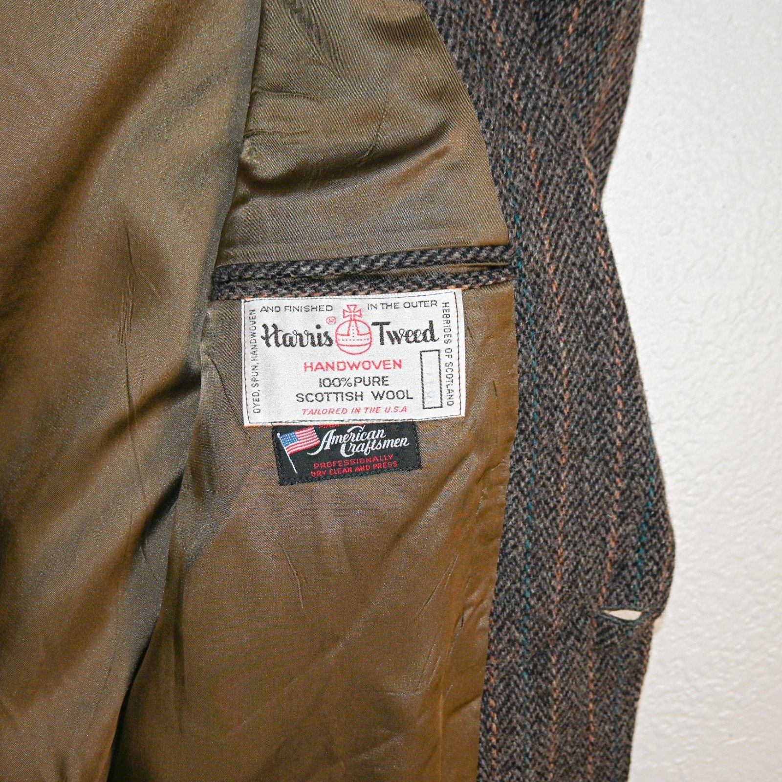 Harris Tweed Harris Tweed 44US Scottish Wool Sport Coat Haevy herringbone Size US L / EU 52-54 / 3 - 4 Thumbnail