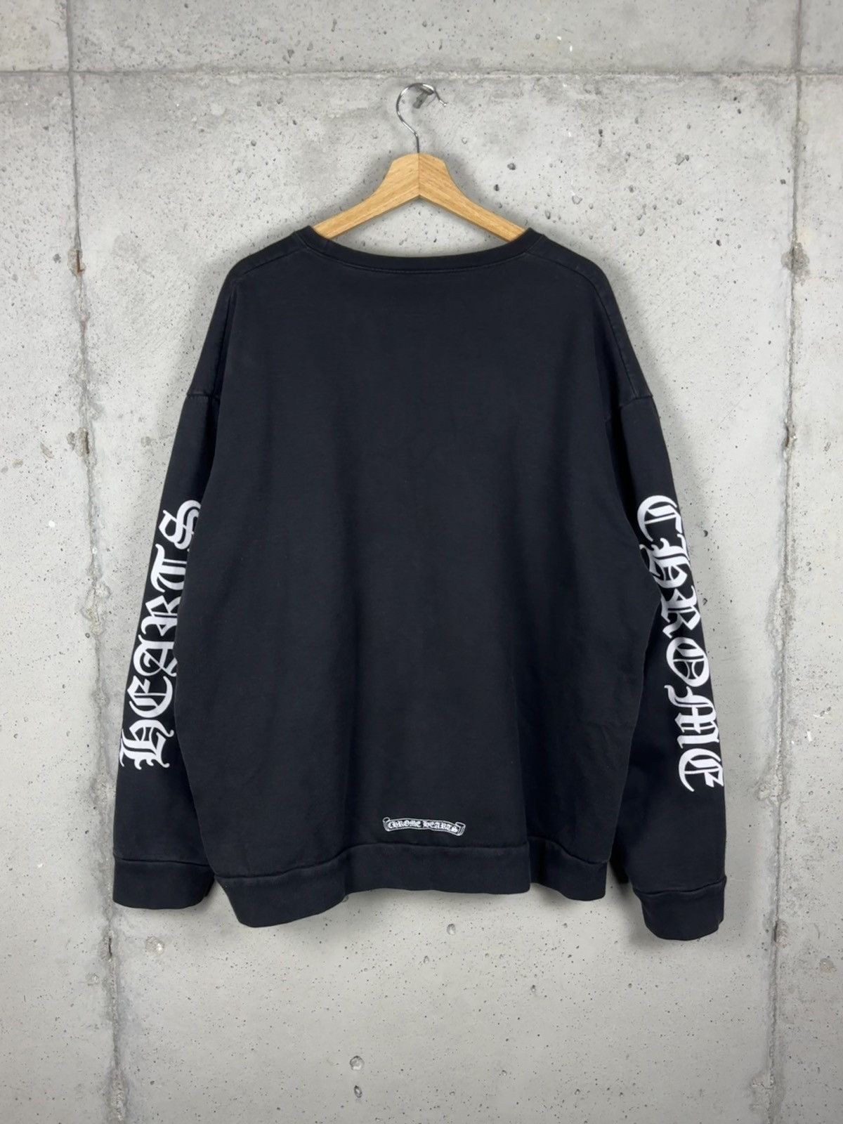 Chrome Hearts Chrome Hearts Black Spellout Crewneck - XLarge Size US XL / EU 56 / 4 - 2 Thumbnail