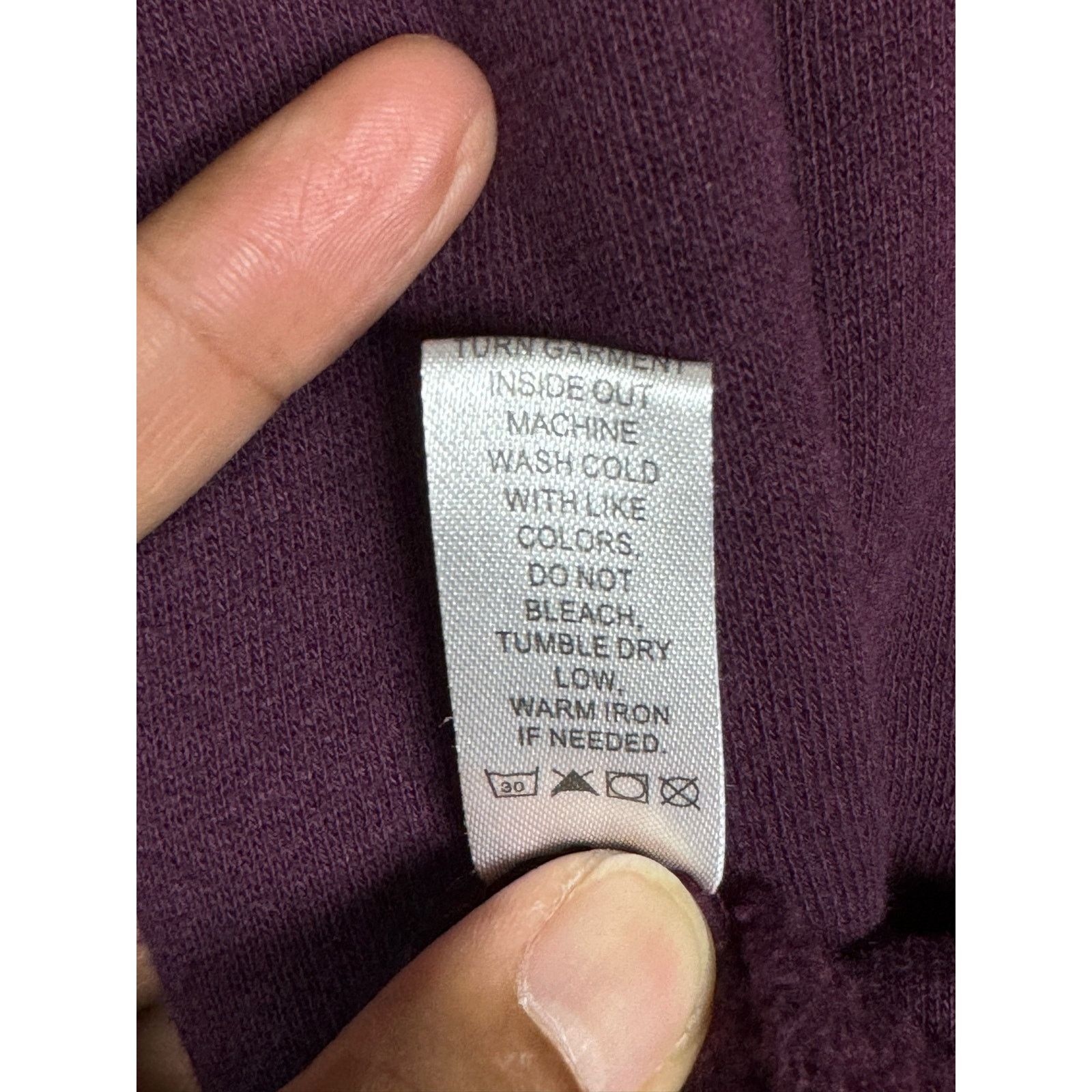 Unknown London Reflex Burgundy Graphic Funnel Neck California Women’s Large Size L / US 10 / IT 46 - 5 Thumbnail